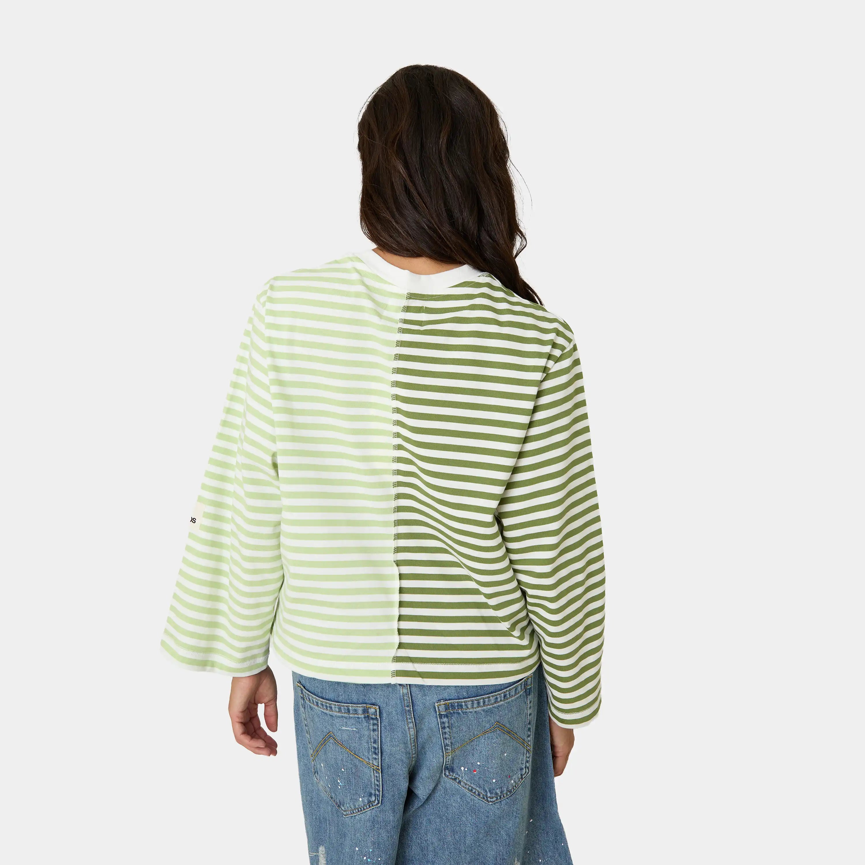 Roguish Green Striped Long Sleeve T-shirts eme