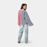 Roguish Navy Striped Long Sleeve T-shirts eme