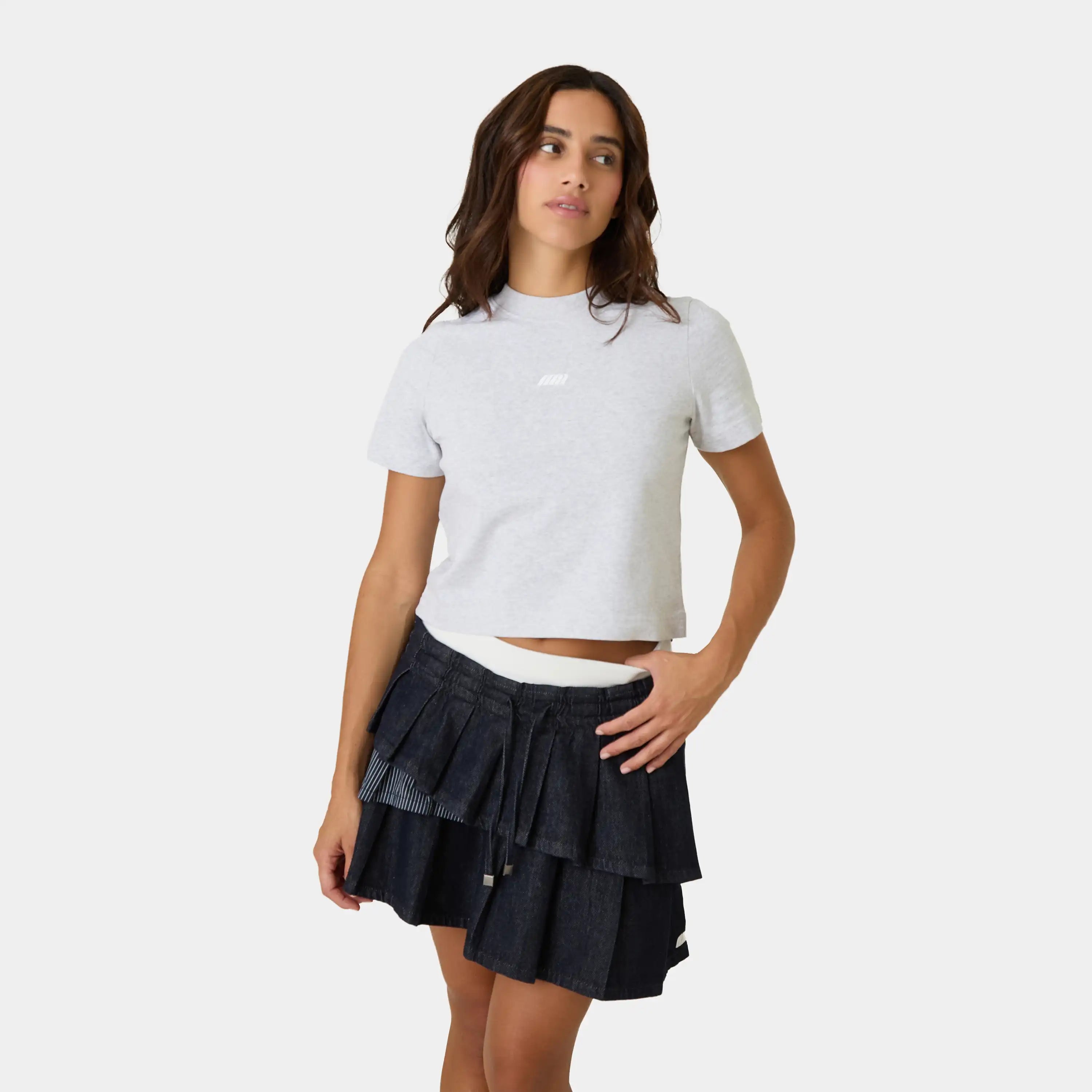 Gossip Heather Grey Tee Woman T-Shirts Eme Studios