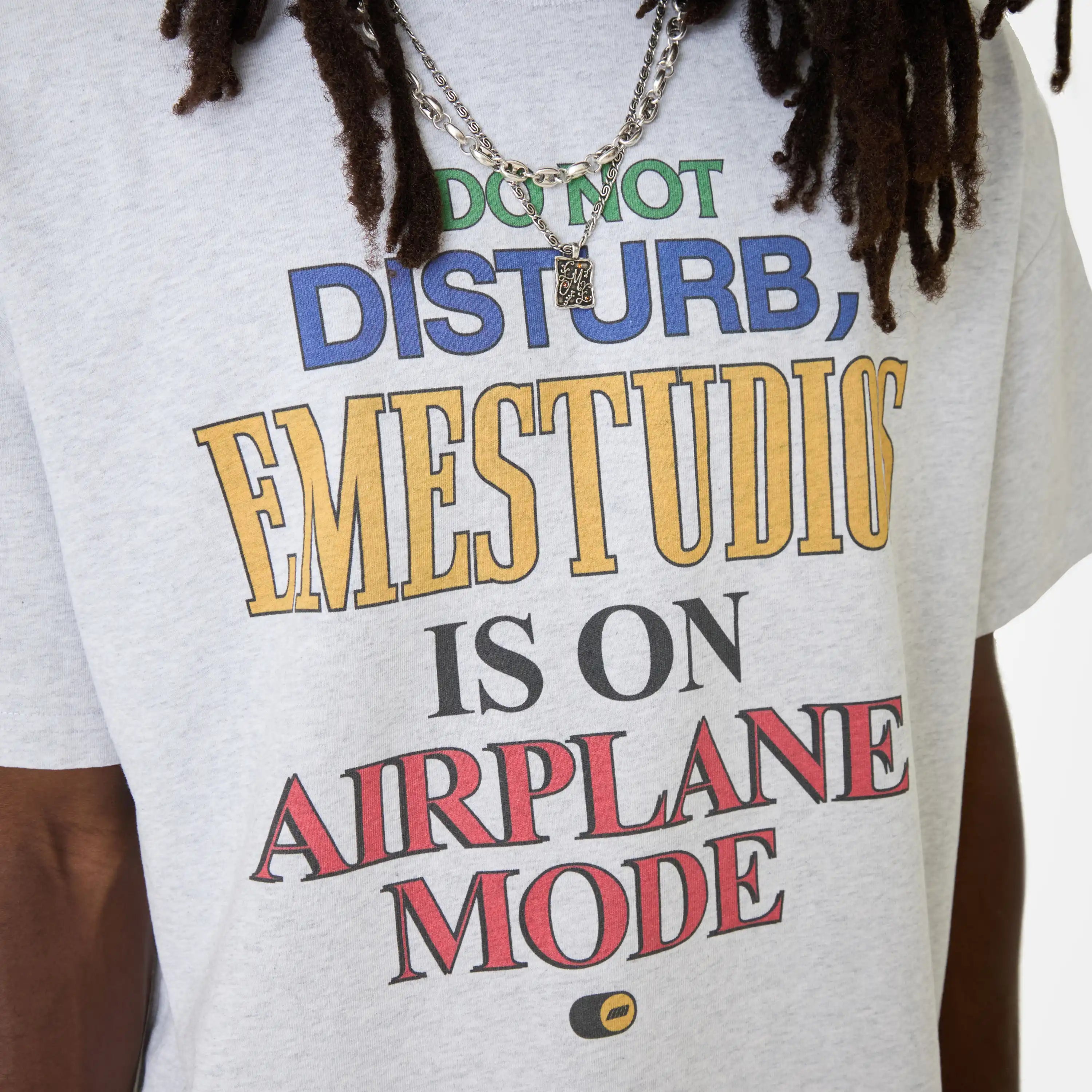 Airplane Mode Heather Grey Oversized Tee T-shirts Eme Studios