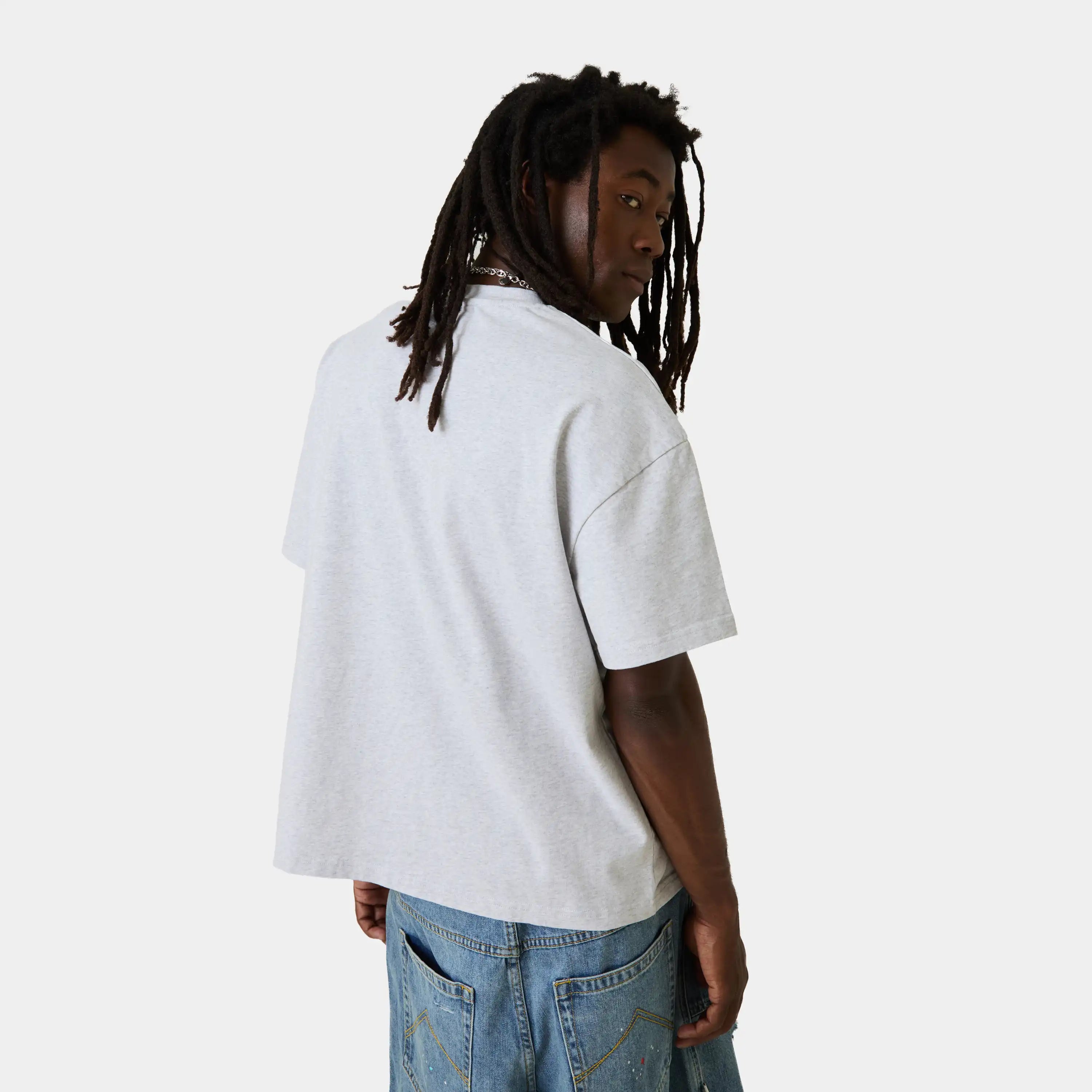 Airplane Mode Heather Grey Oversized Tee T-shirts Eme Studios