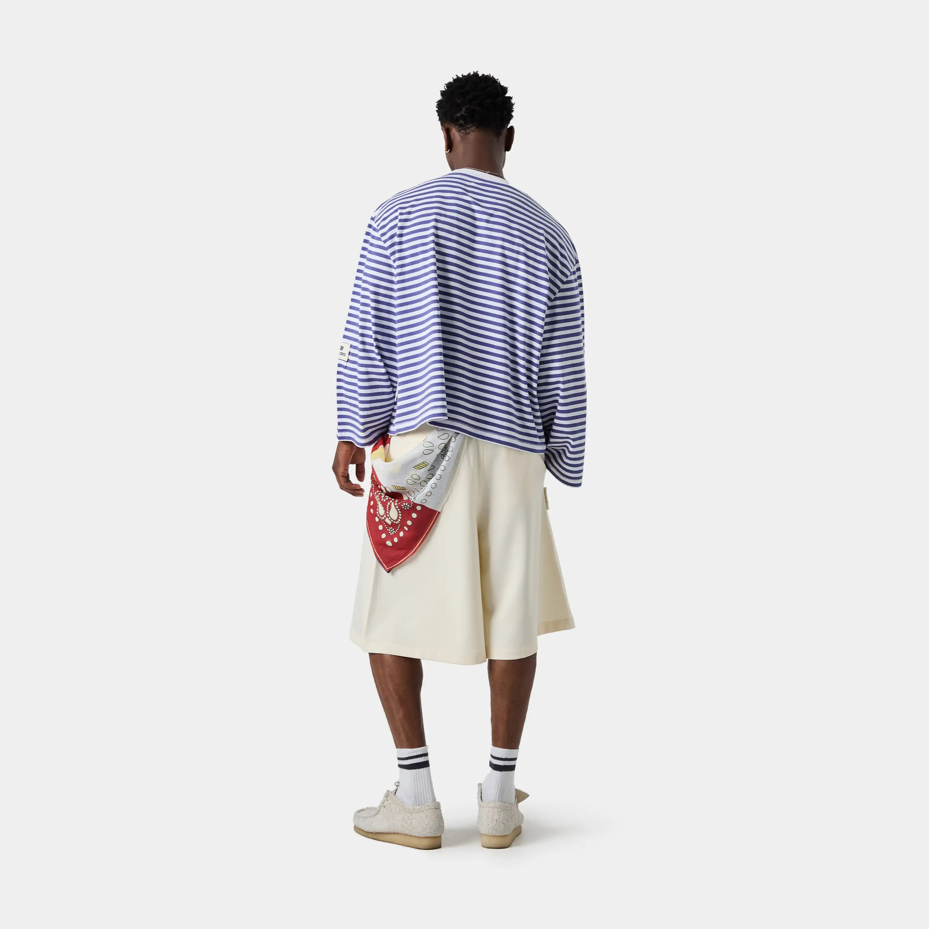 Horizon Striped Deep Cobalt Long Sleeve T-shirts eme