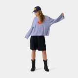 Horizon Striped Deep Cobalt Long Sleeve T-shirts eme