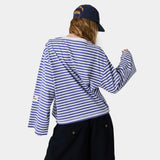 Horizon Striped Deep Cobalt Long Sleeve T-shirts eme