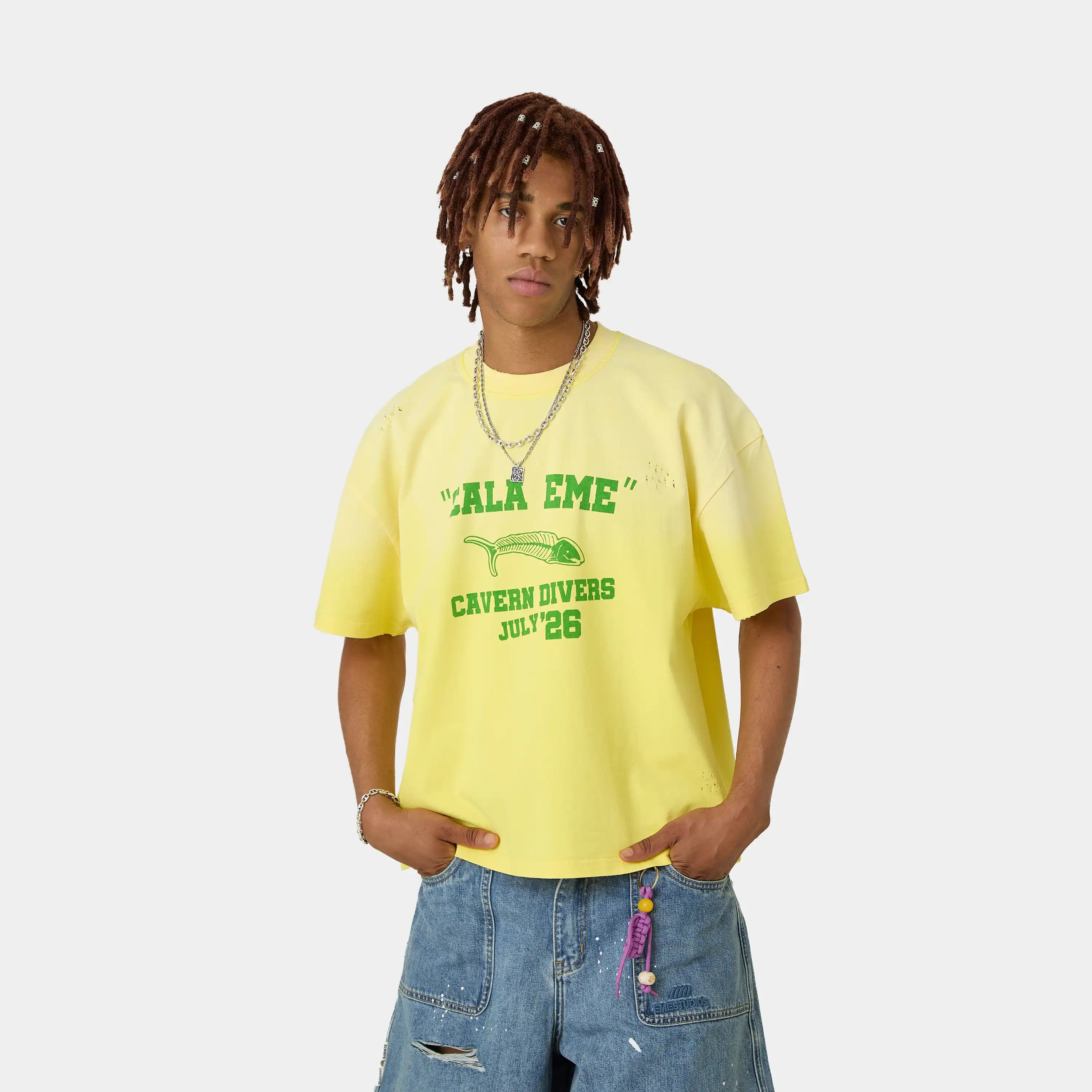 Ocean Club Lemon Oversized Tee T-shirts Eme Studios