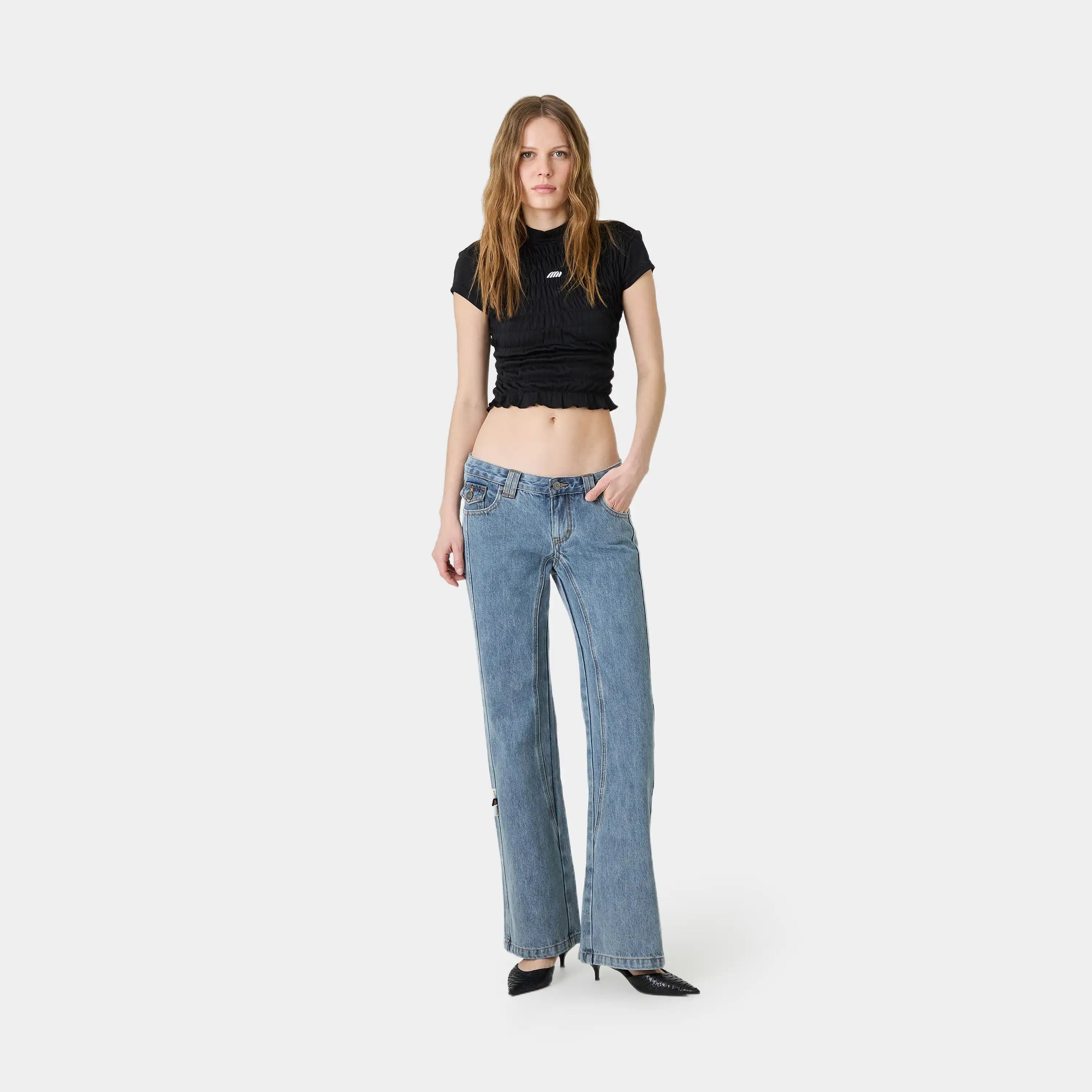 O2 Flare Vintage Grey Pants Woman Pants Eme Studios