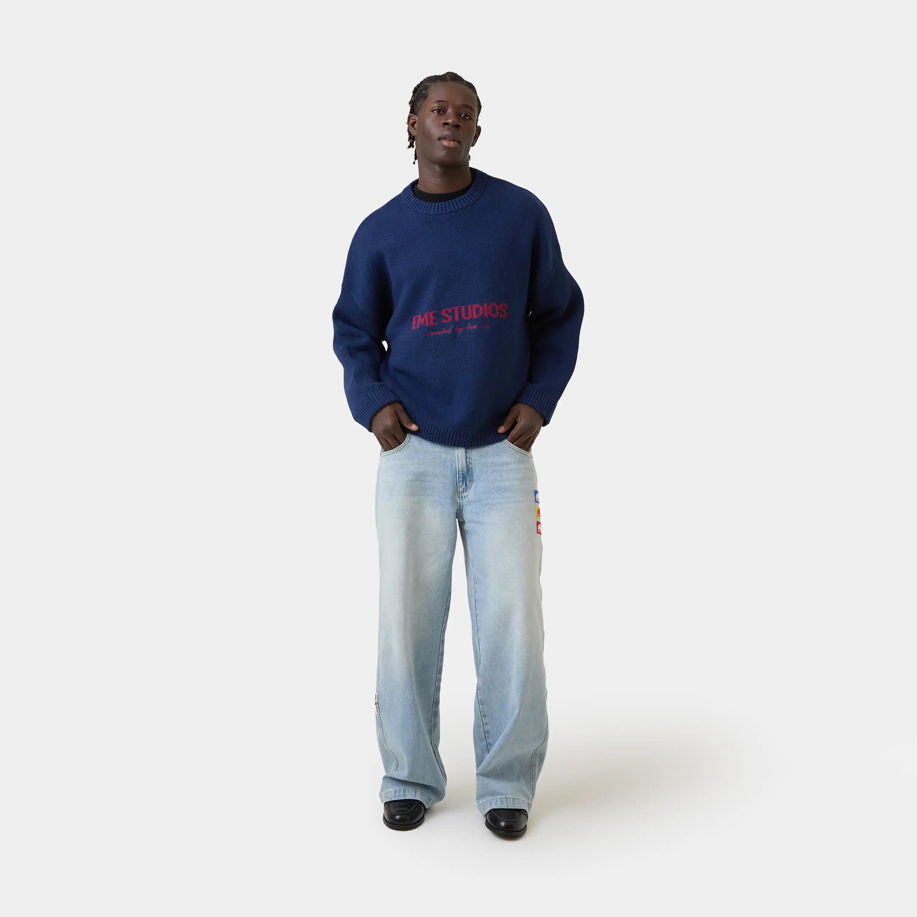 Master Indigo Knit Sweater Knitwear eme