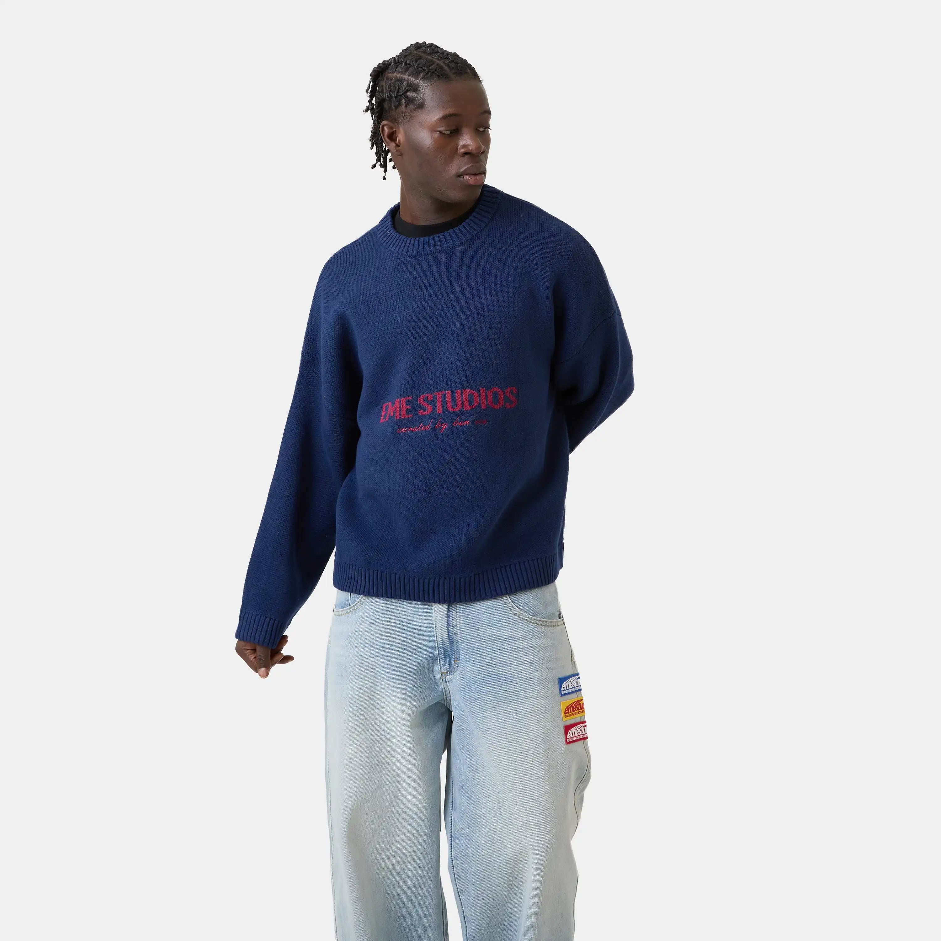 Master Indigo Knit Sweater Knitwear eme