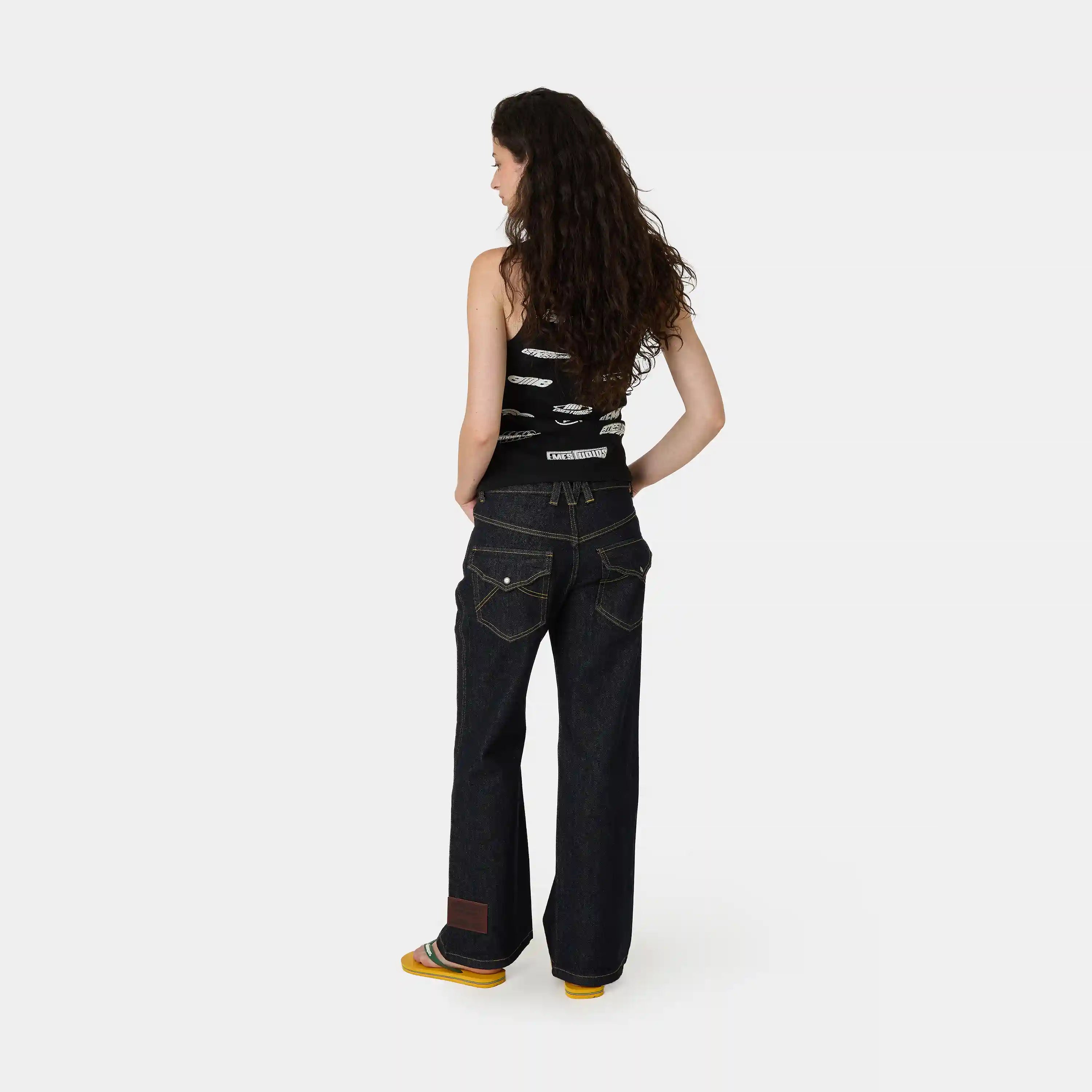 Vitel Flared Raw Denim Pants Pants Eme Studios