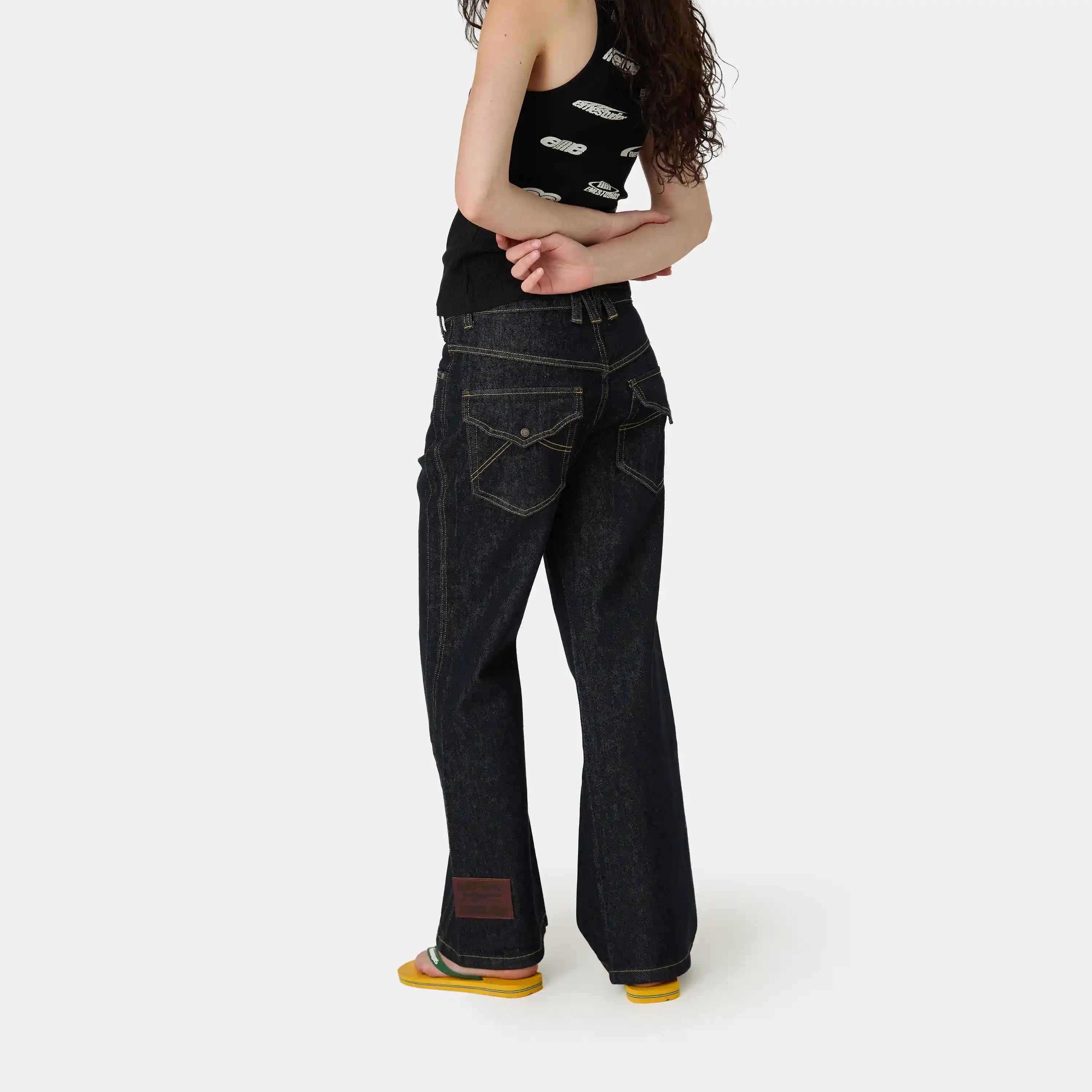 Vitel Flared Raw Denim Pants Pants Eme Studios