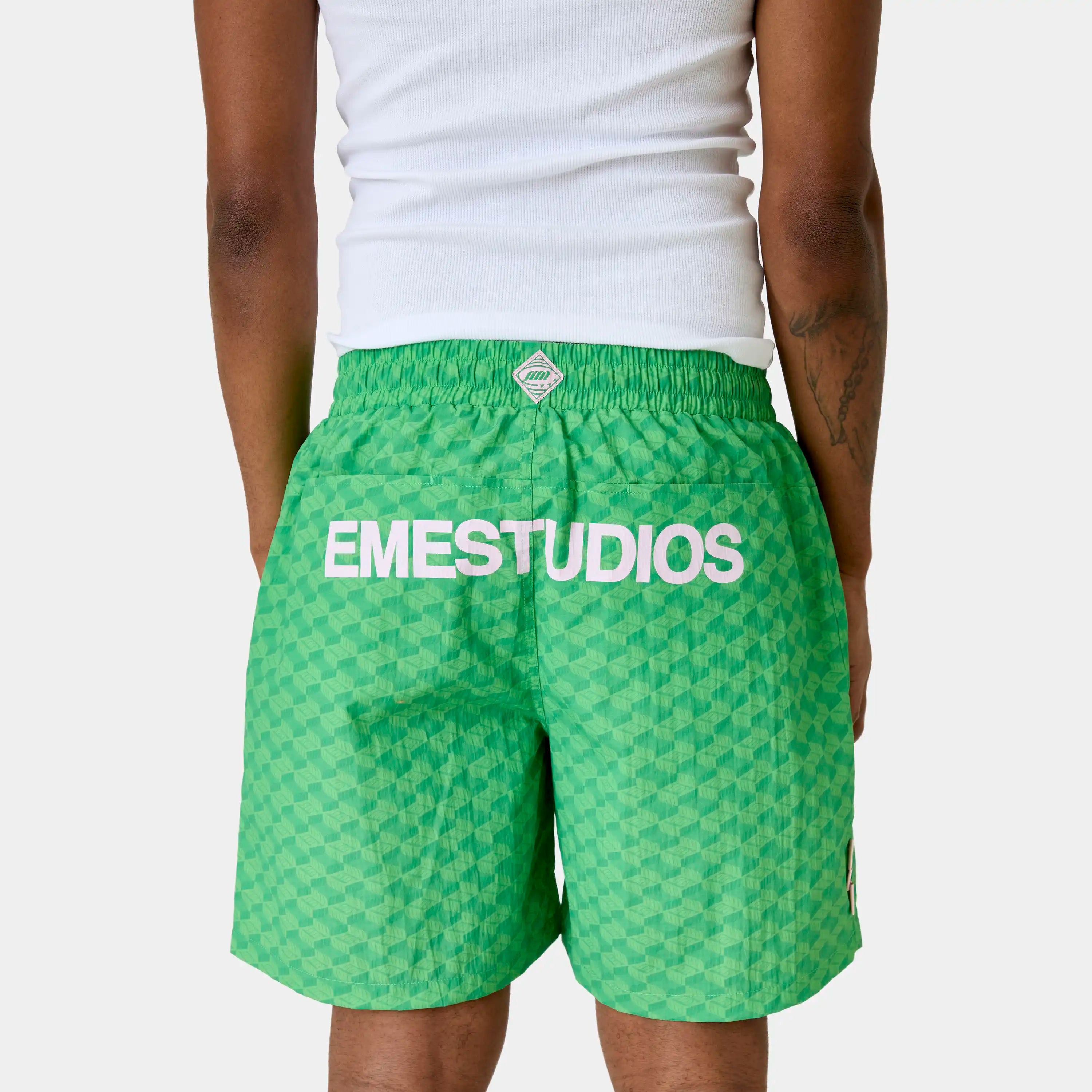 Linkr Green Swim Trunk Swimwear Eme Studios