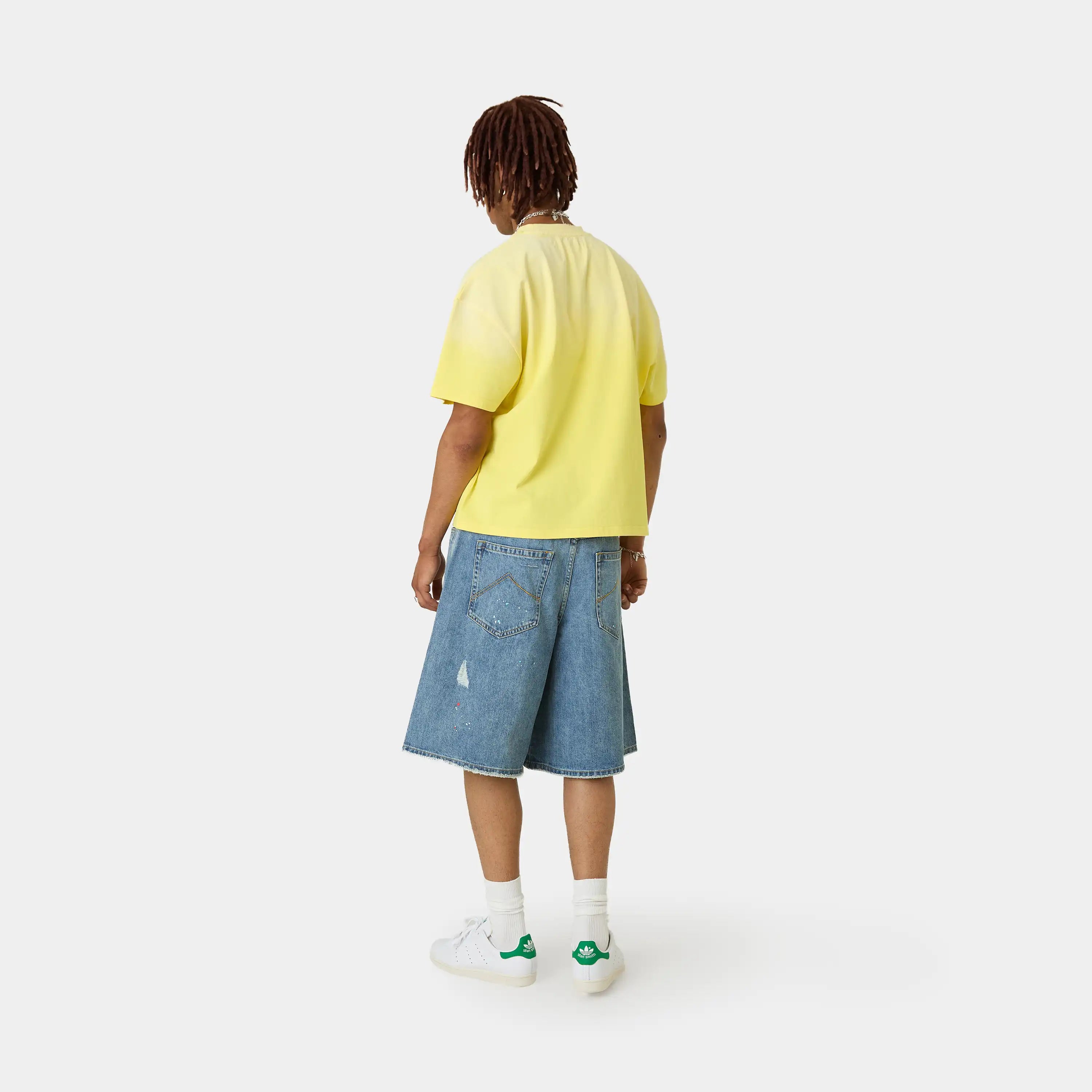 Riviera Blue Denim Shorts Shorts Eme Studios