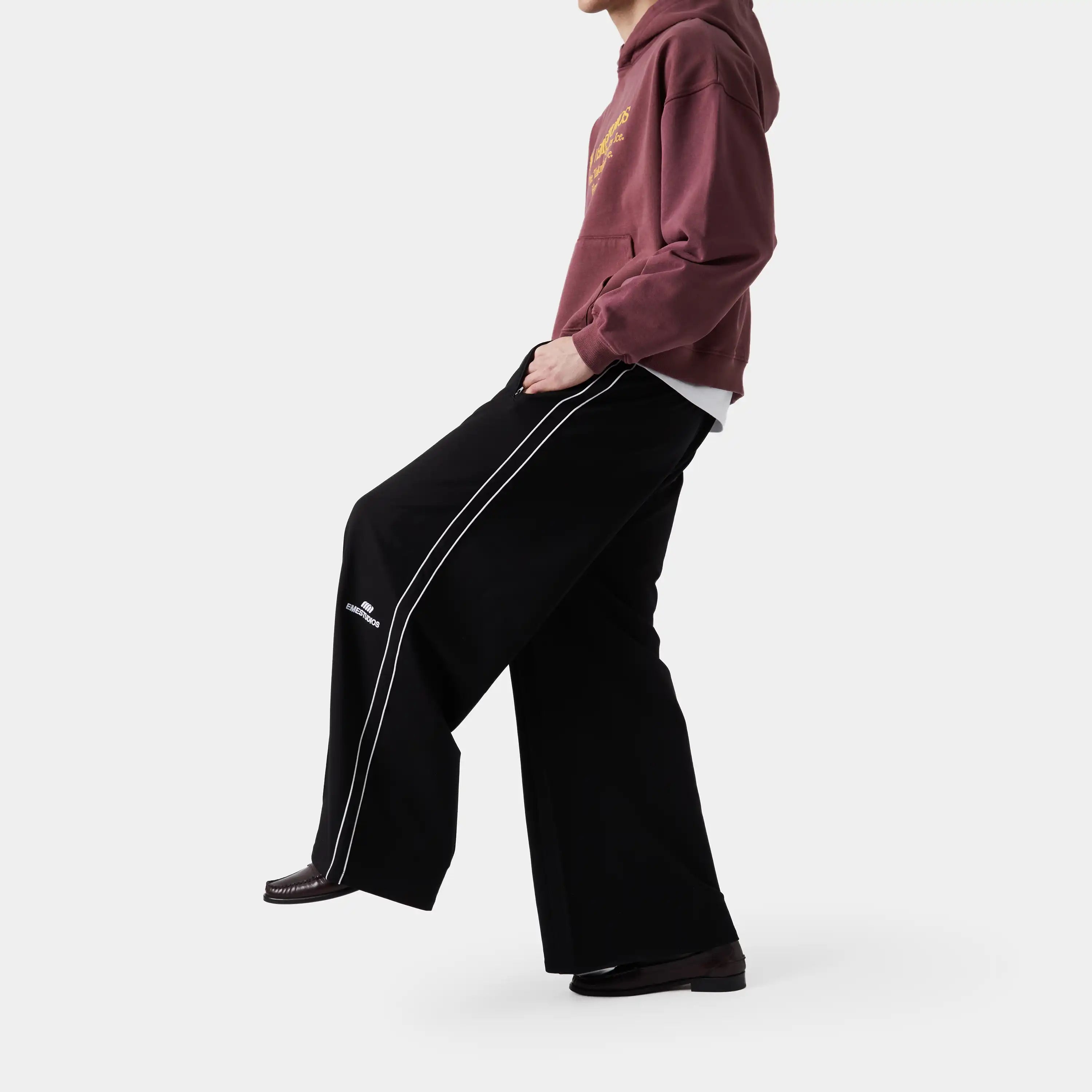 Somm Black Baggy Sweatpants Pants eme