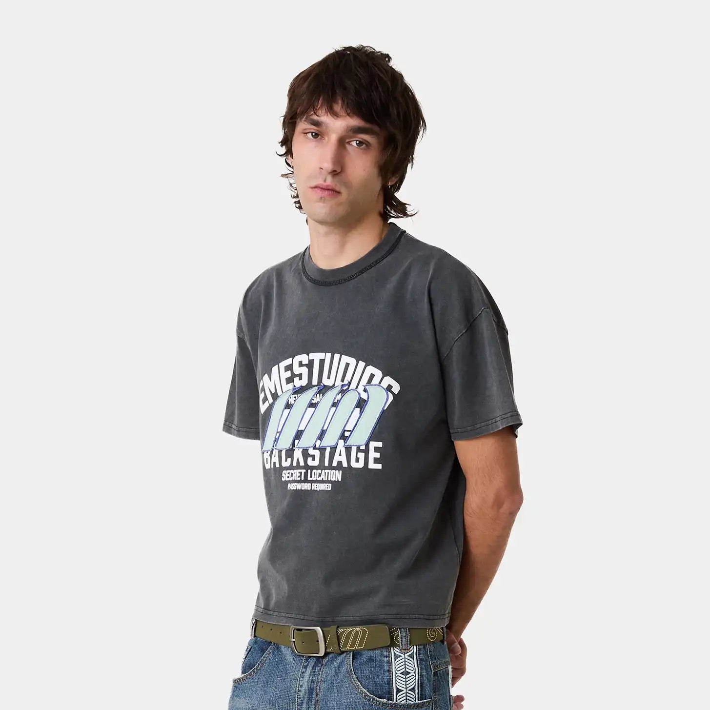 Double Patch Shadow Oversized Tee T-shirts Eme Studios