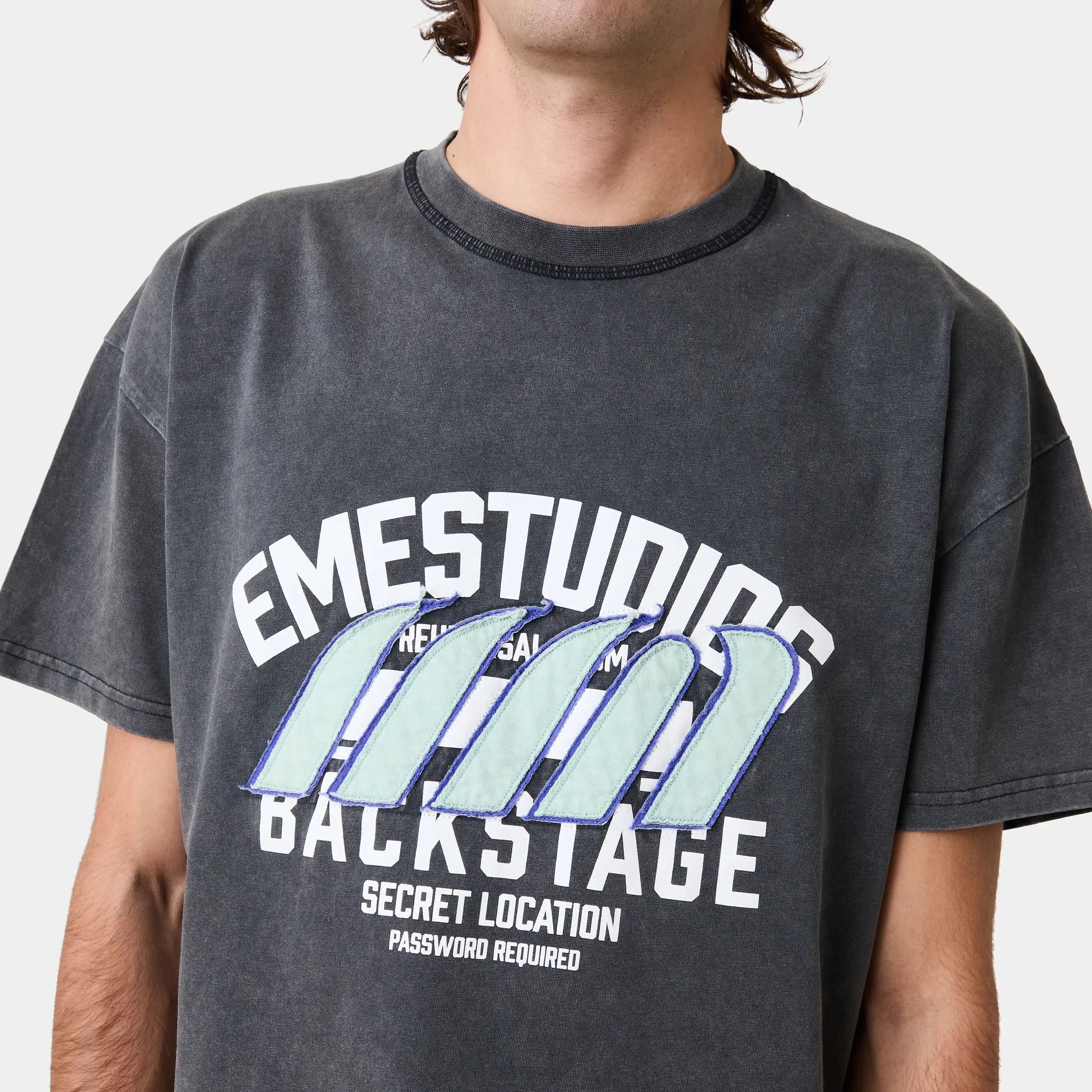 Double Patch Shadow Oversized Tee T-shirts Eme Studios