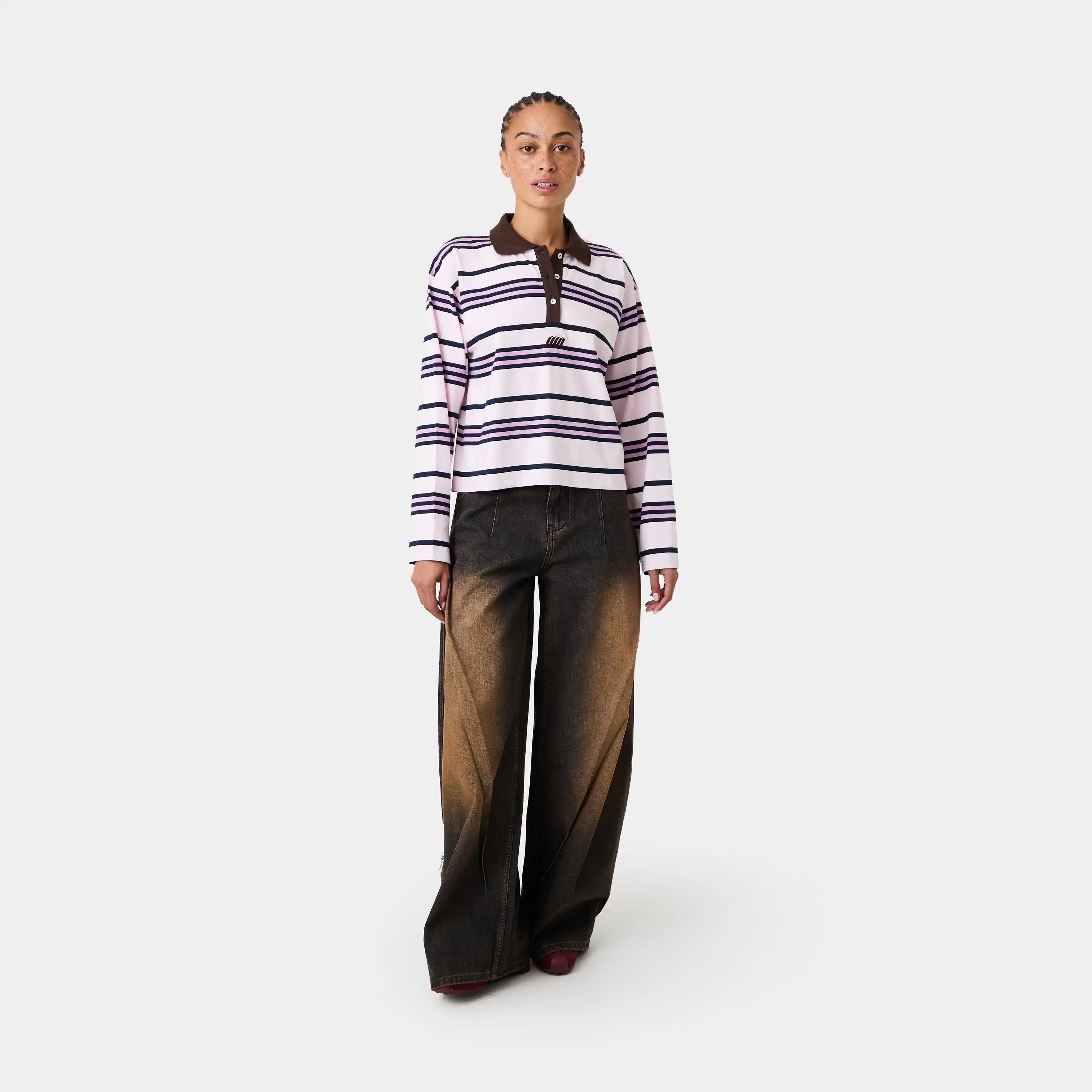 Nina Lollipop Stripped Polo Woman T-Shirts Eme Studios