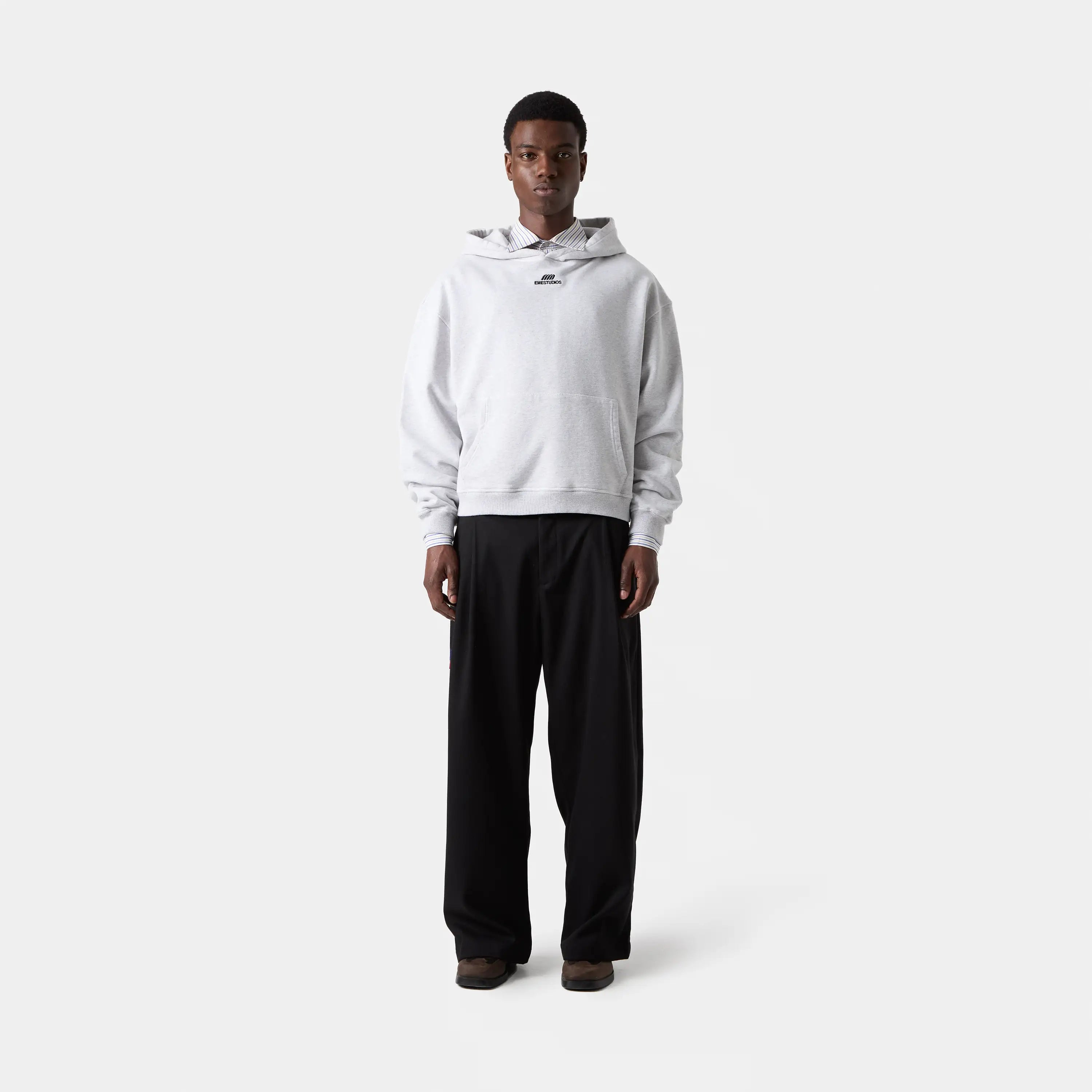 Basic Heather Grey Oversized Hoodie Hoodies eme