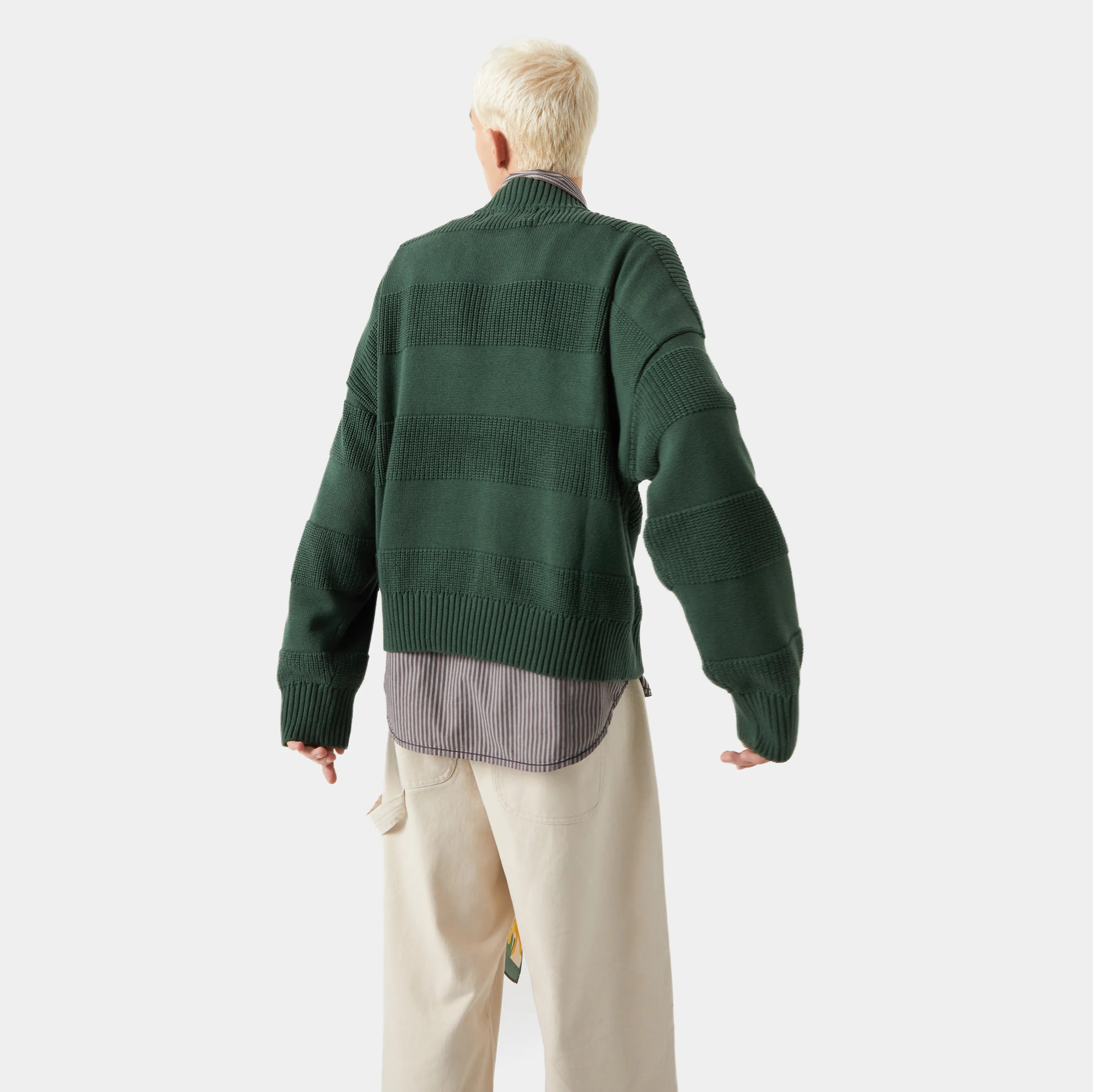 Horizontal Striped Knit Sweater Knitwear eme