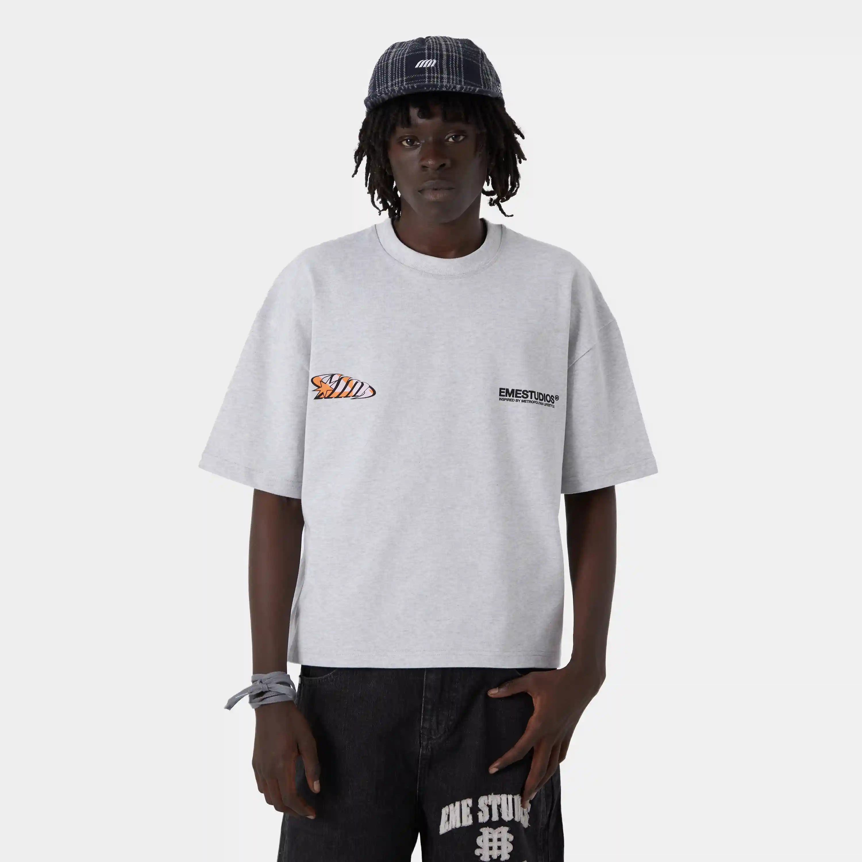 Houndstooh Grey Oversized Tee T-shirts eme