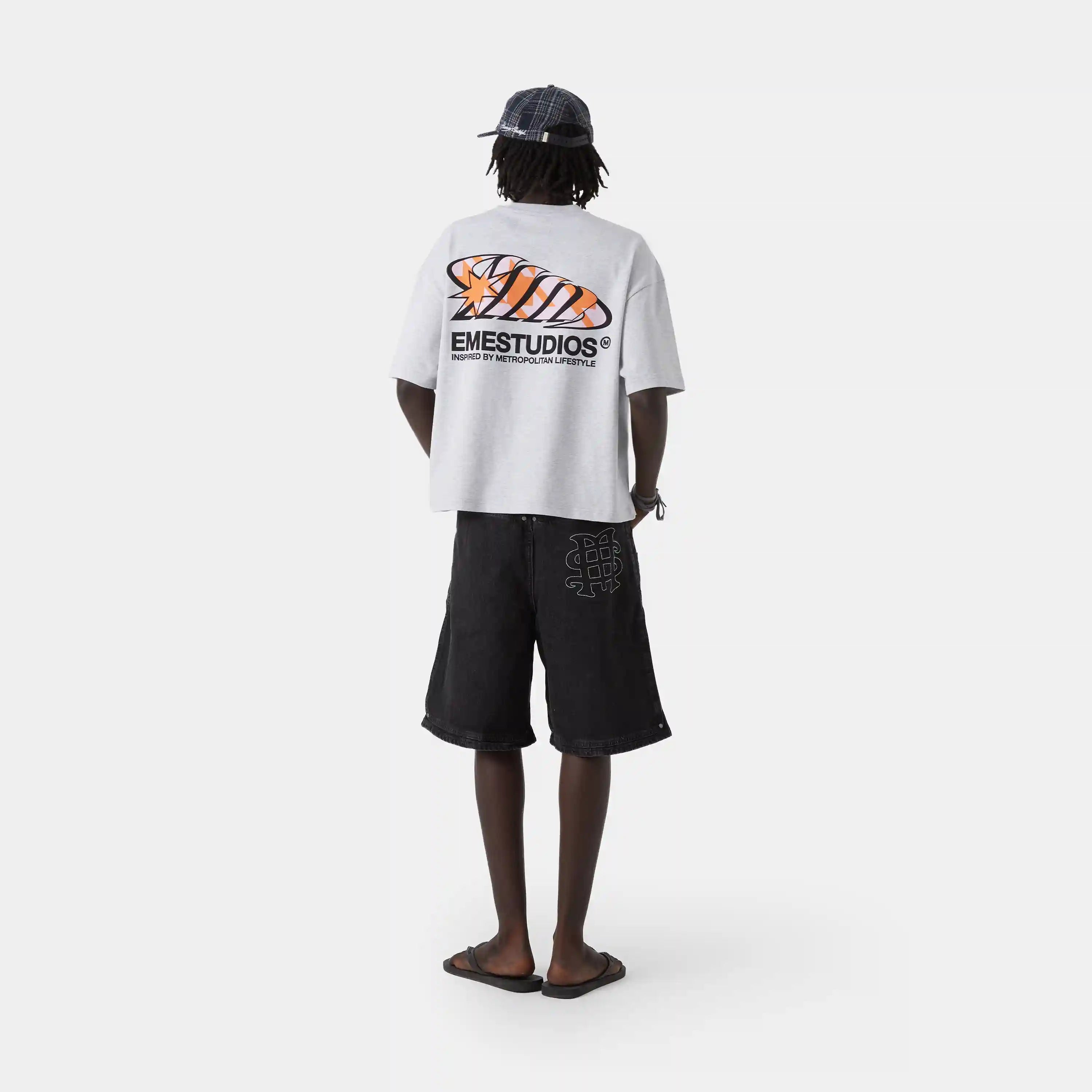 Houndstooh Grey Oversized Tee T-shirts eme