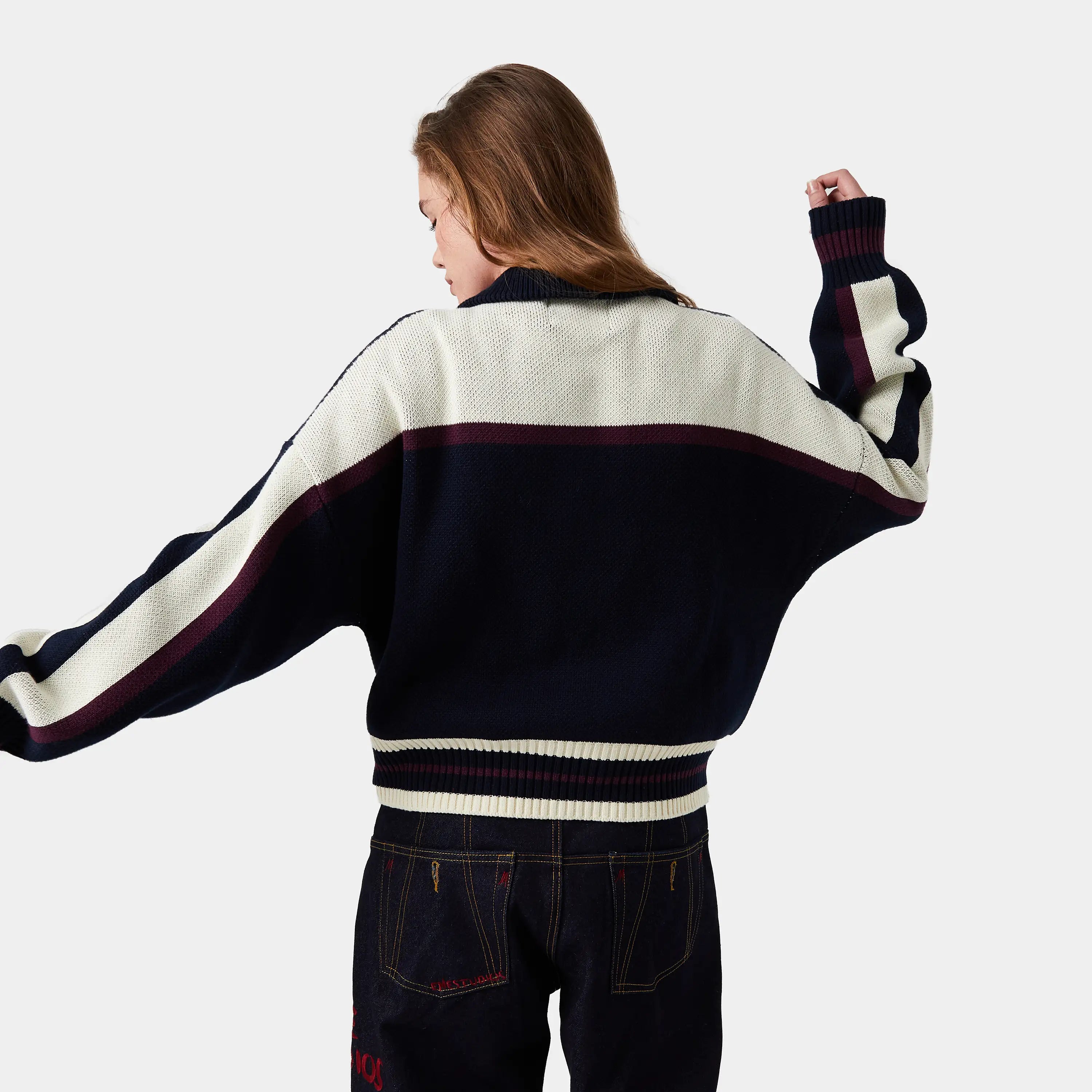 Frisona Zipper Knit Knitwear eme