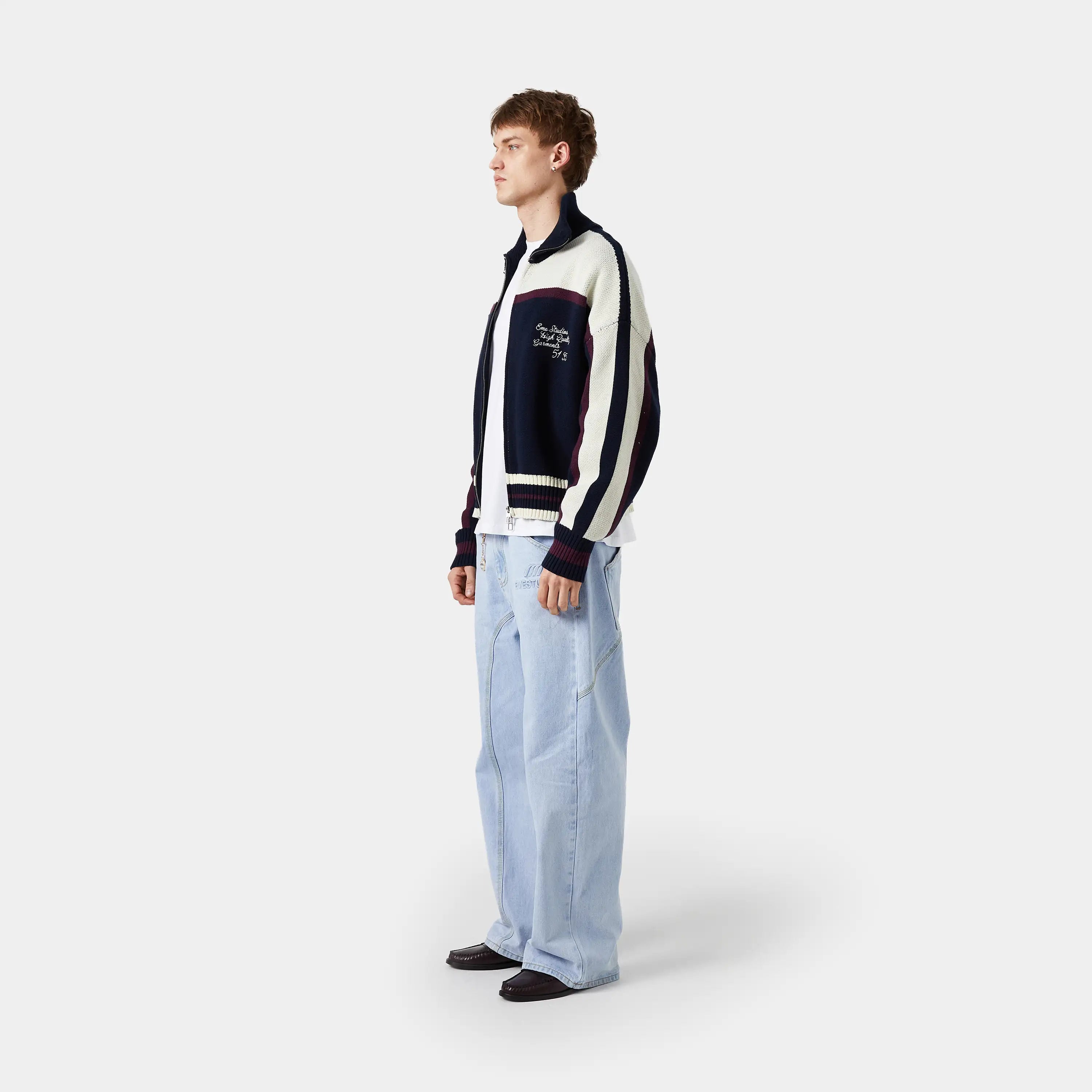 Frisona Zipper Knit Knitwear eme