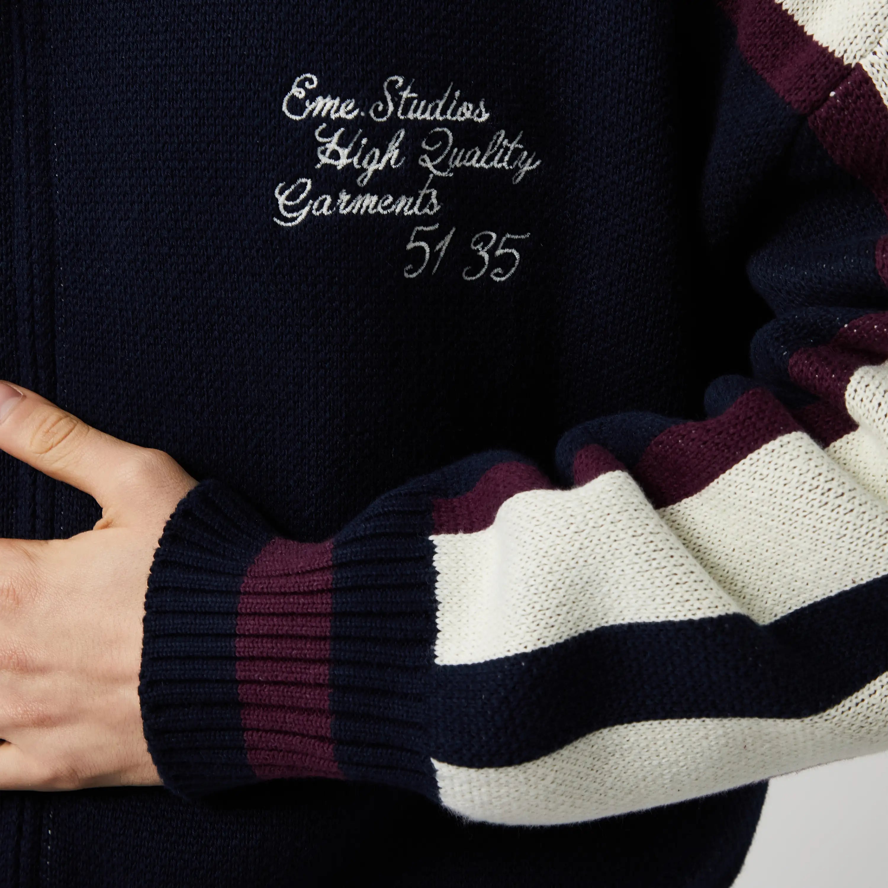 Frisona Zipper Knit Knitwear eme