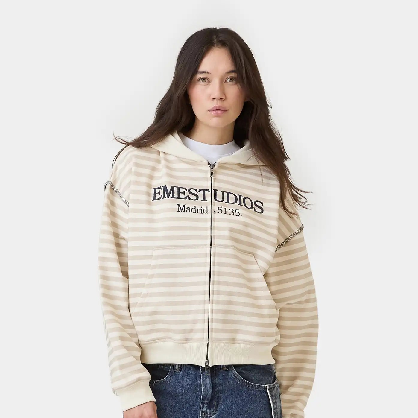 Capri Off Sand Full Zip Hoodies Eme Studios