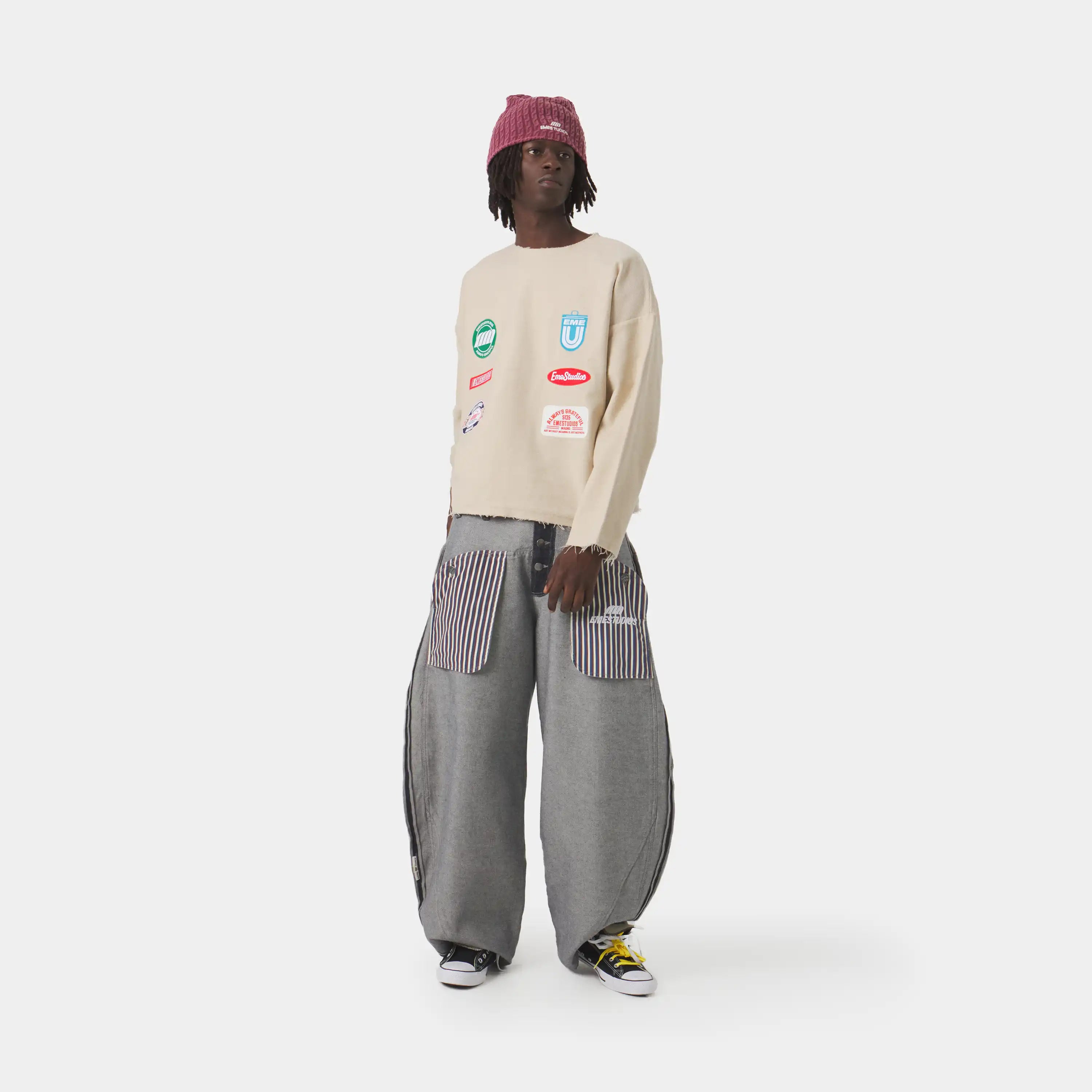 Patches Sand Oversized Crewneck Sweatshirts Eme Studios