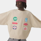 Patches Sand Oversized Crewneck Sweatshirts Eme Studios