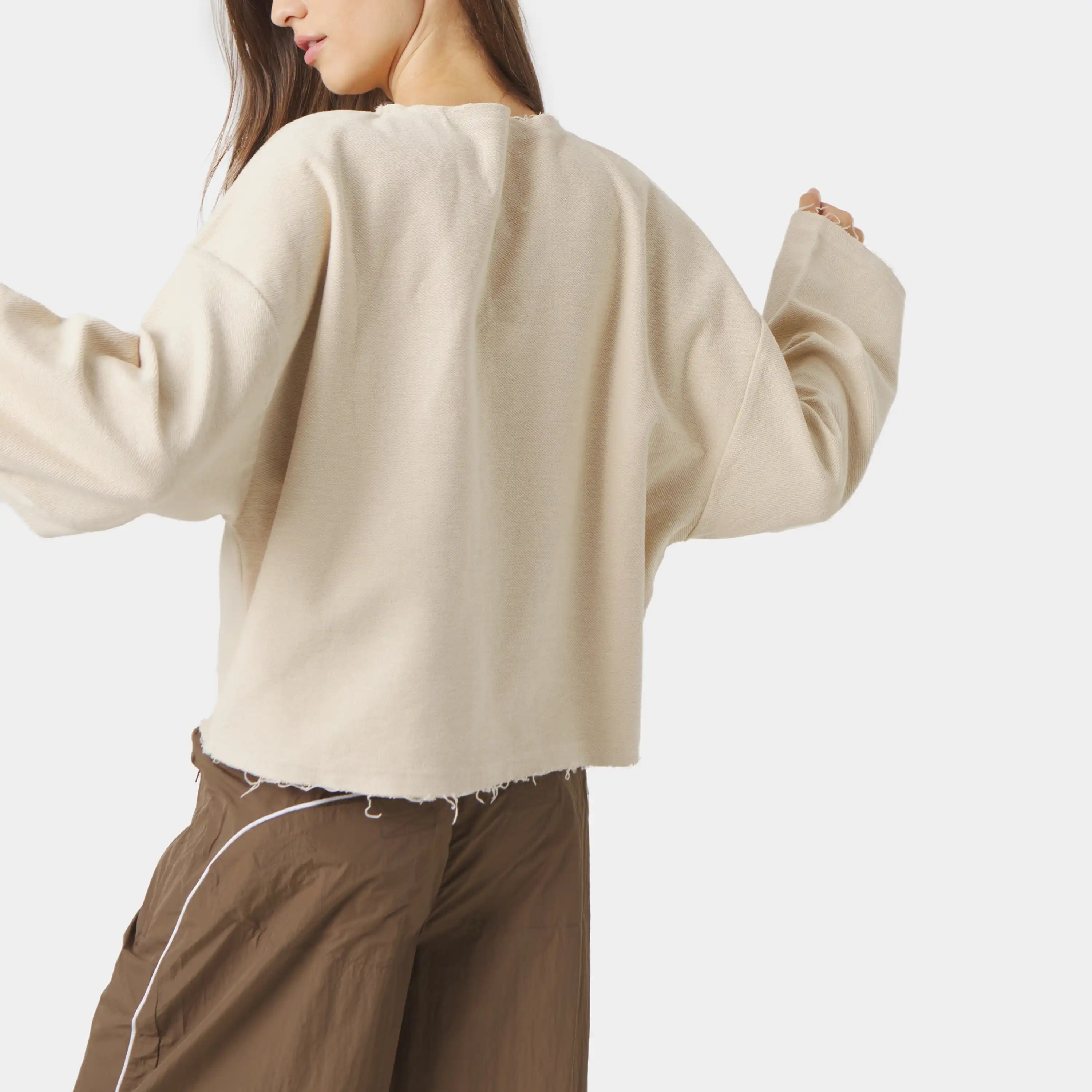 Patches Sand Oversized Crewneck Sweatshirts Eme Studios