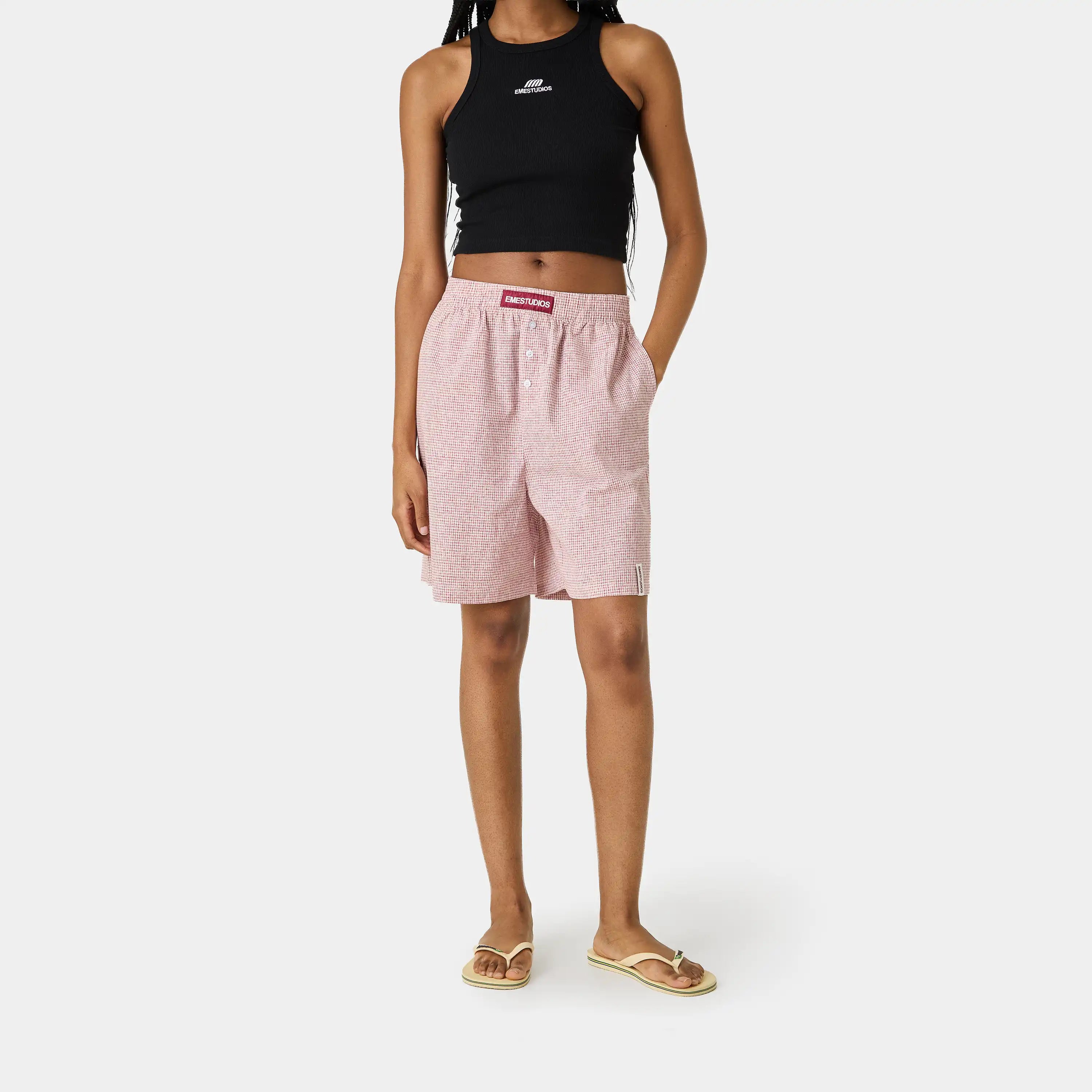 Llaut Jammies LS Cherry Vichy Shorts eme