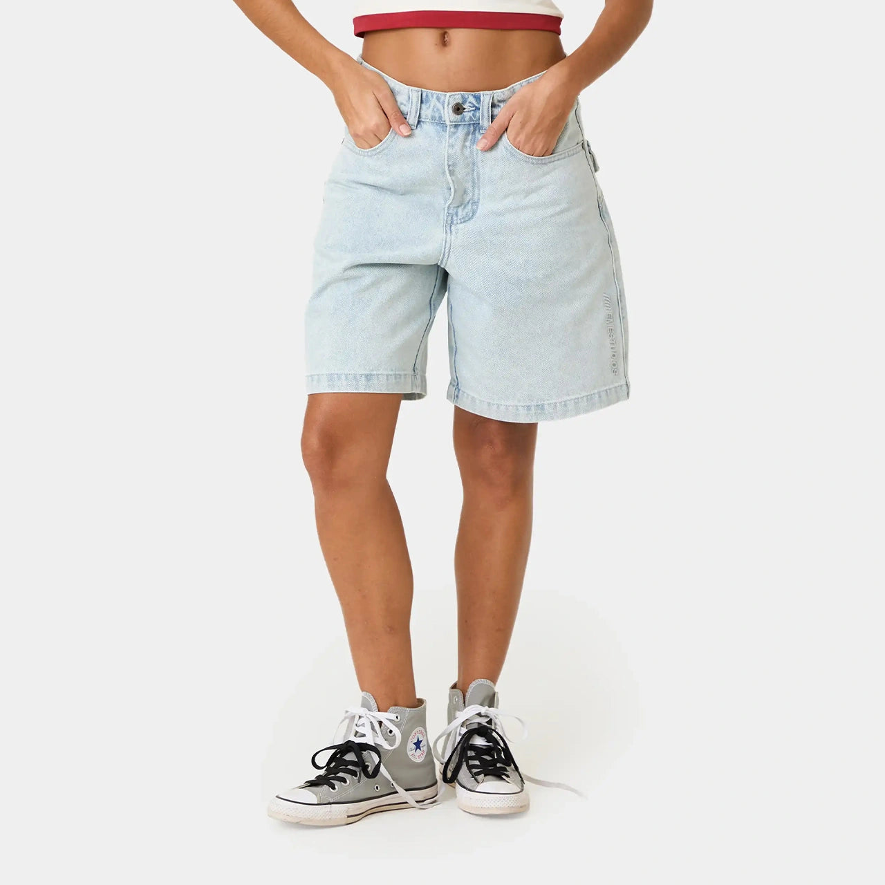 Jacker Blue Denim Shorts Shorts Eme Studios