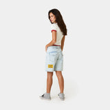 Jacker Blue Denim Shorts Shorts Eme Studios