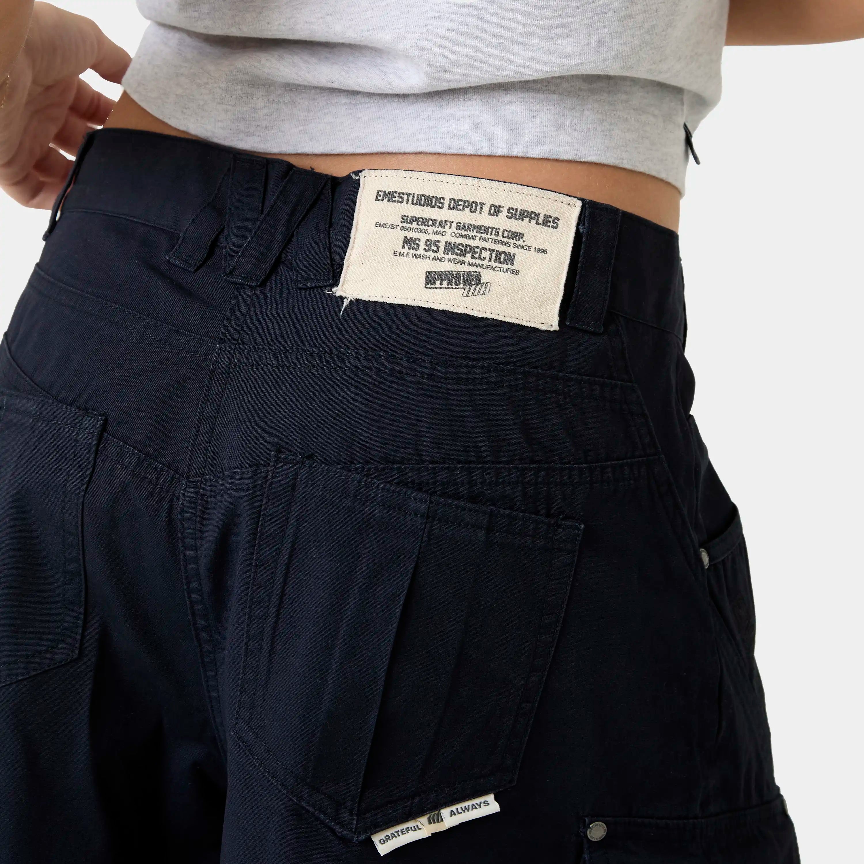 Carrier Navy Cargo Jorts Shorts Eme Studios
