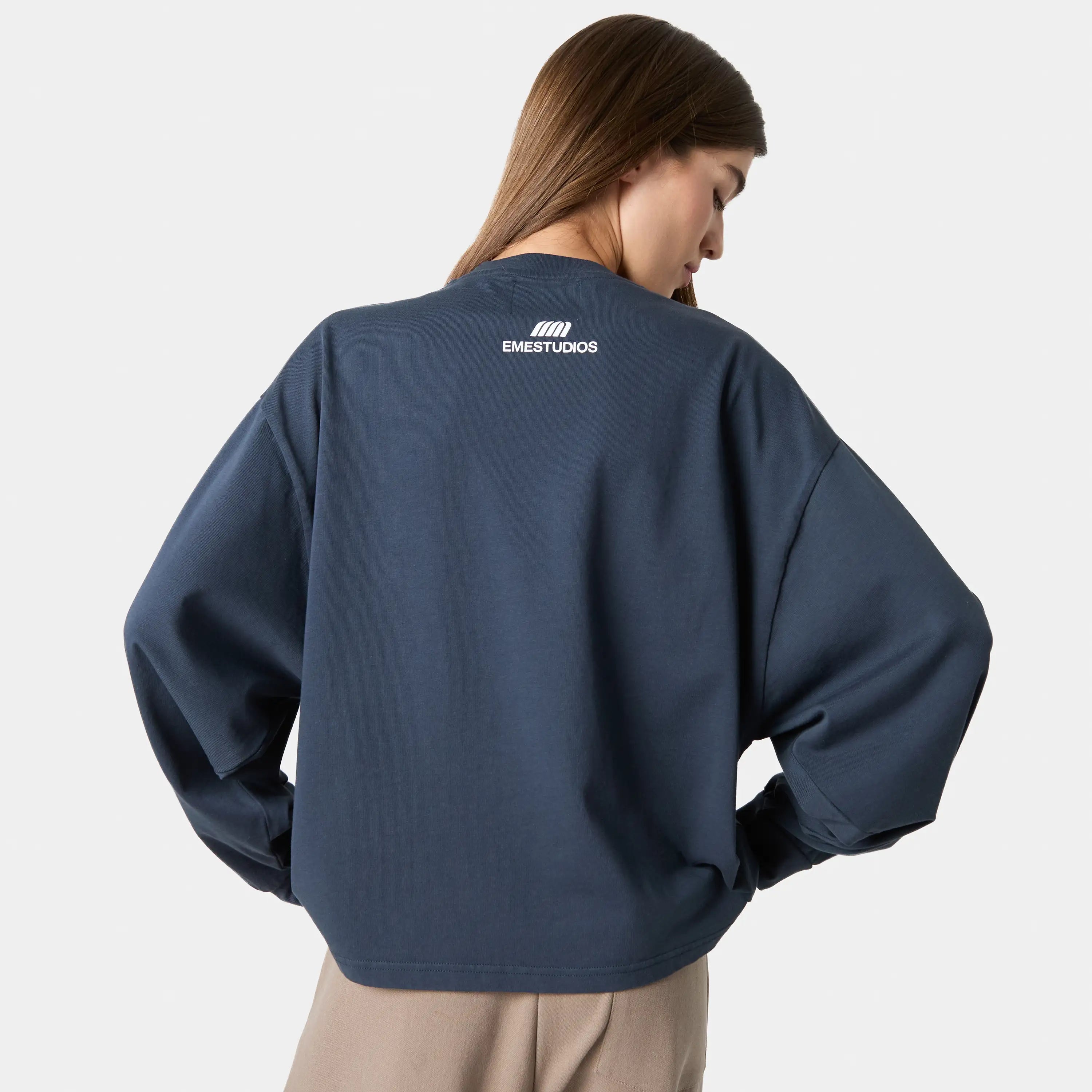 Basic Navy Long Sleeve T-shirts eme