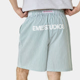 Jammies LS Green Striped Shorts eme