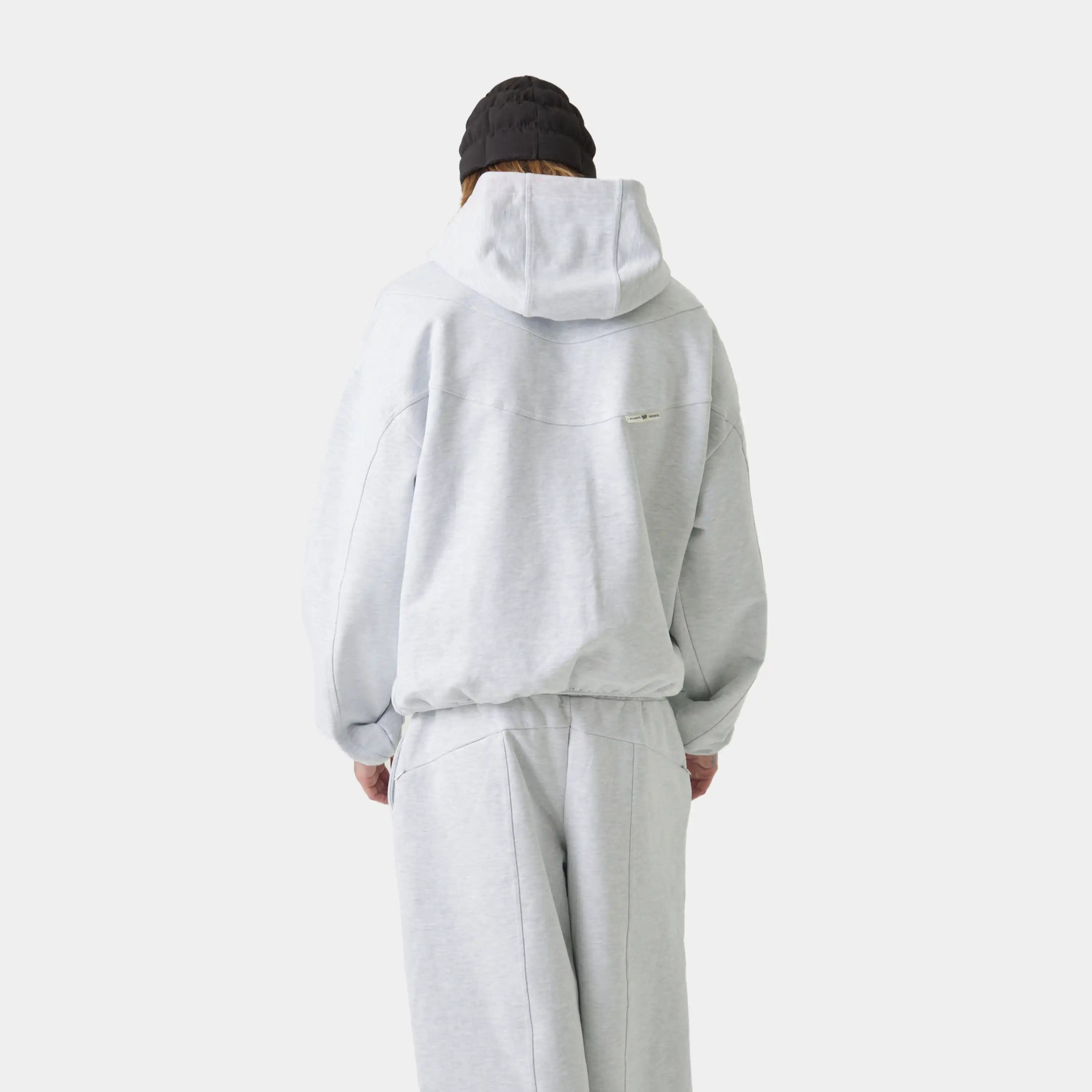 Alfa Heather Grey Oversized Hoodie Hoodies Eme Studios