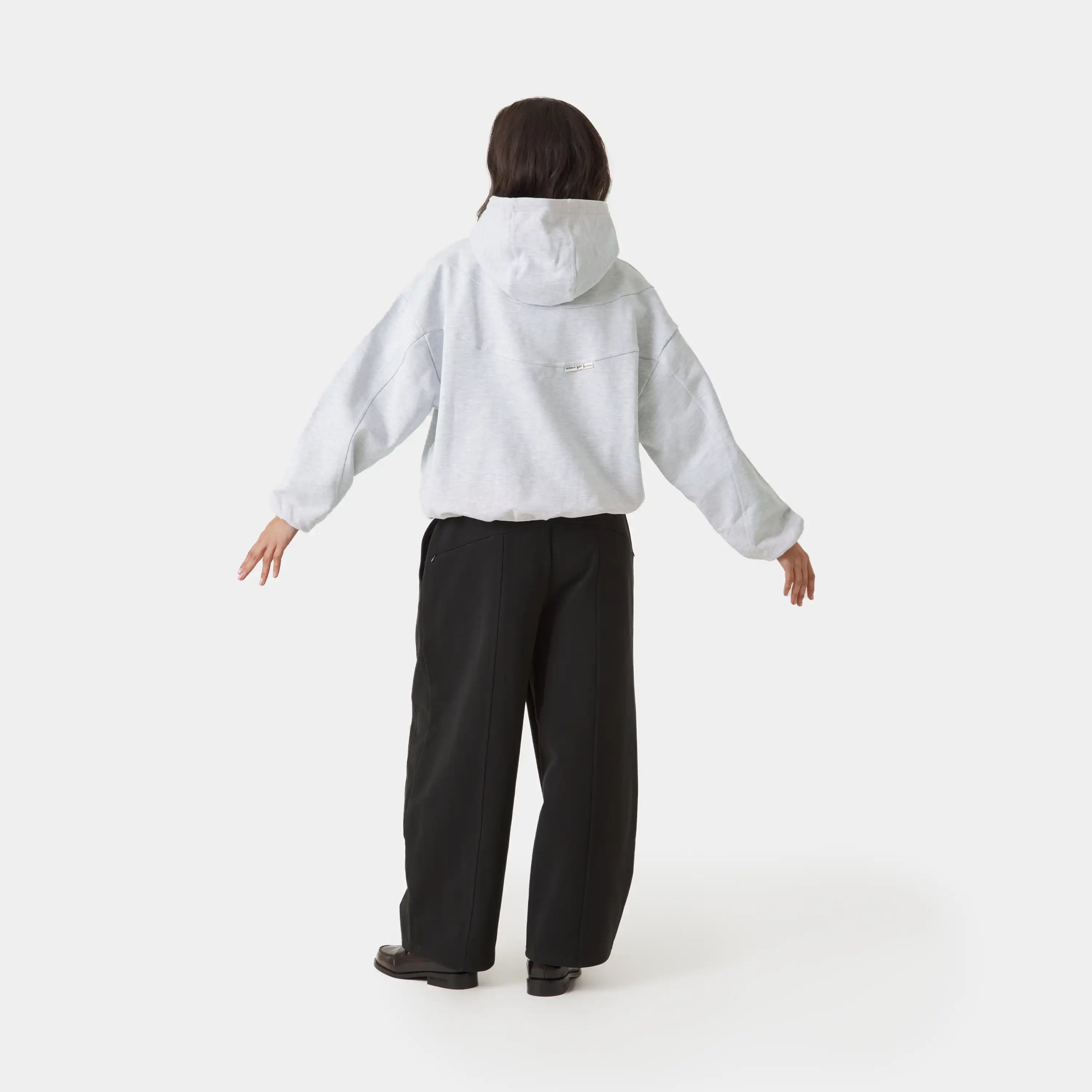 Alfa Heather Grey Oversized Hoodie Hoodies Eme Studios