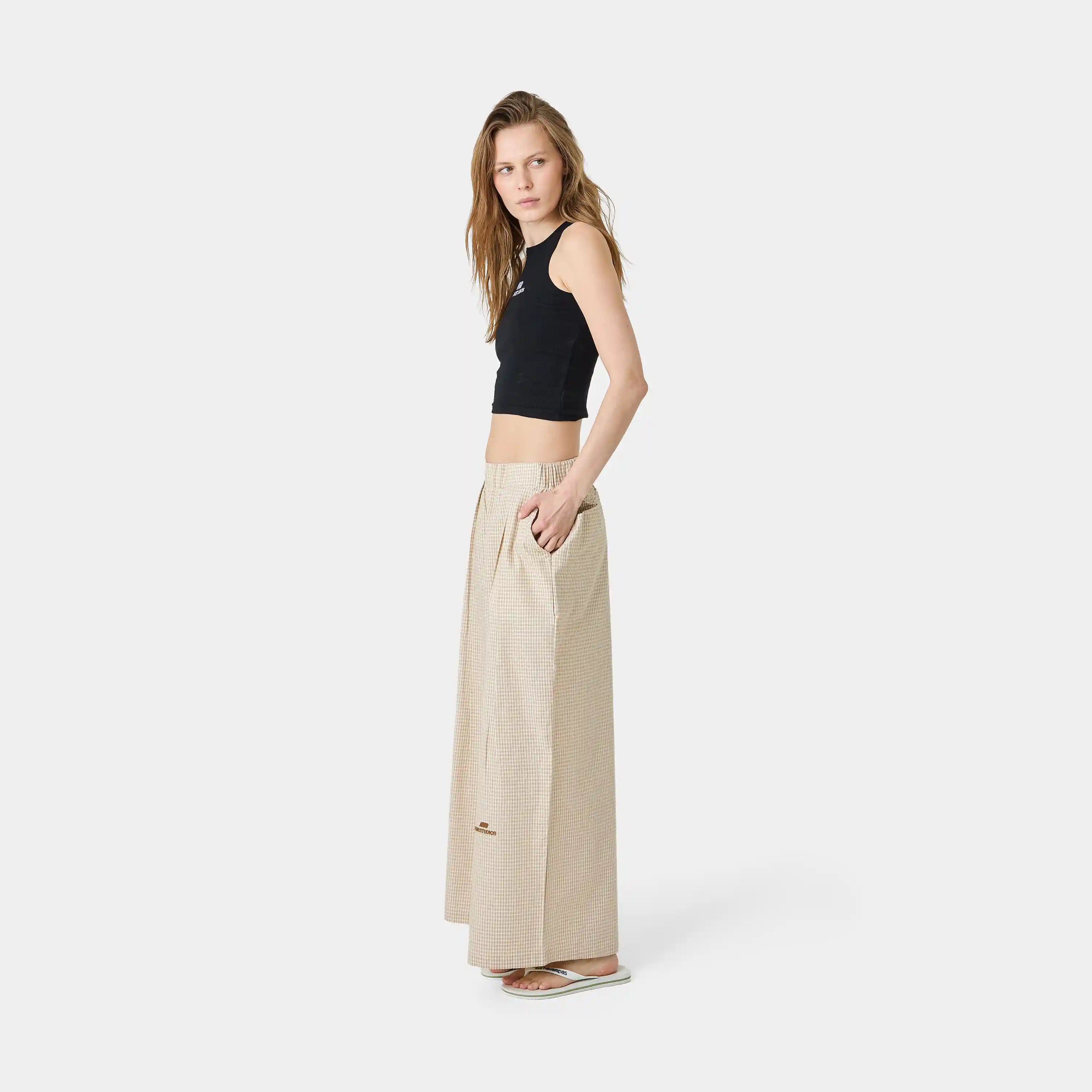 AGL Cream Wide Pants Pants Eme Studios