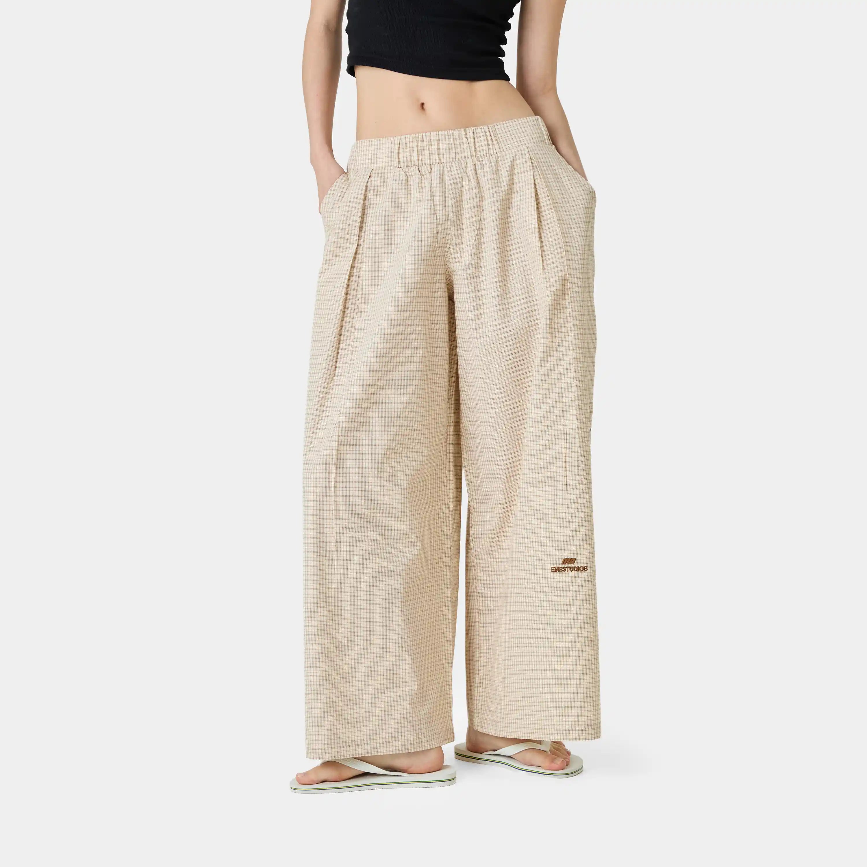 AGL Cream Wide Pants Pants Eme Studios