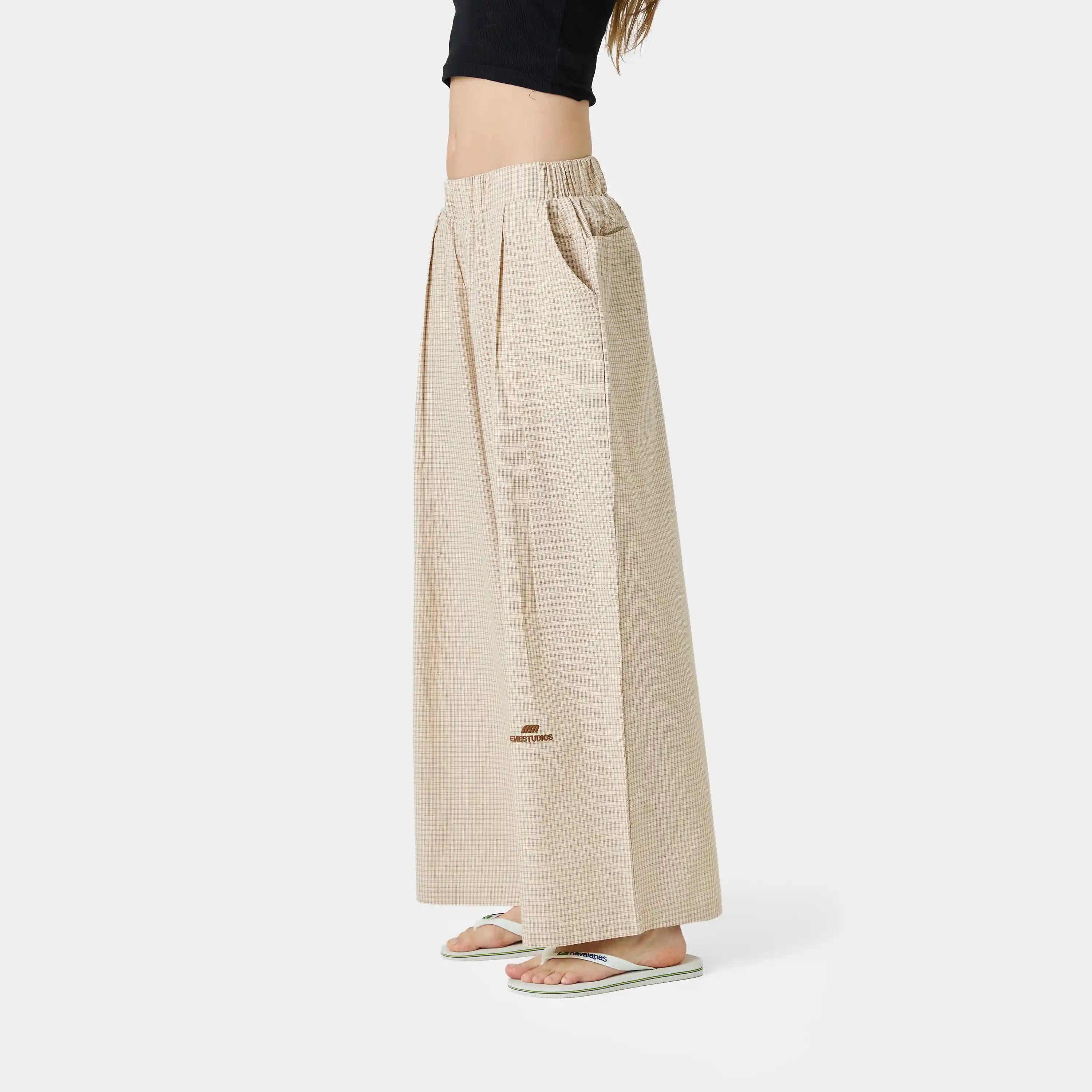 AGL Cream Wide Pants Pants Eme Studios