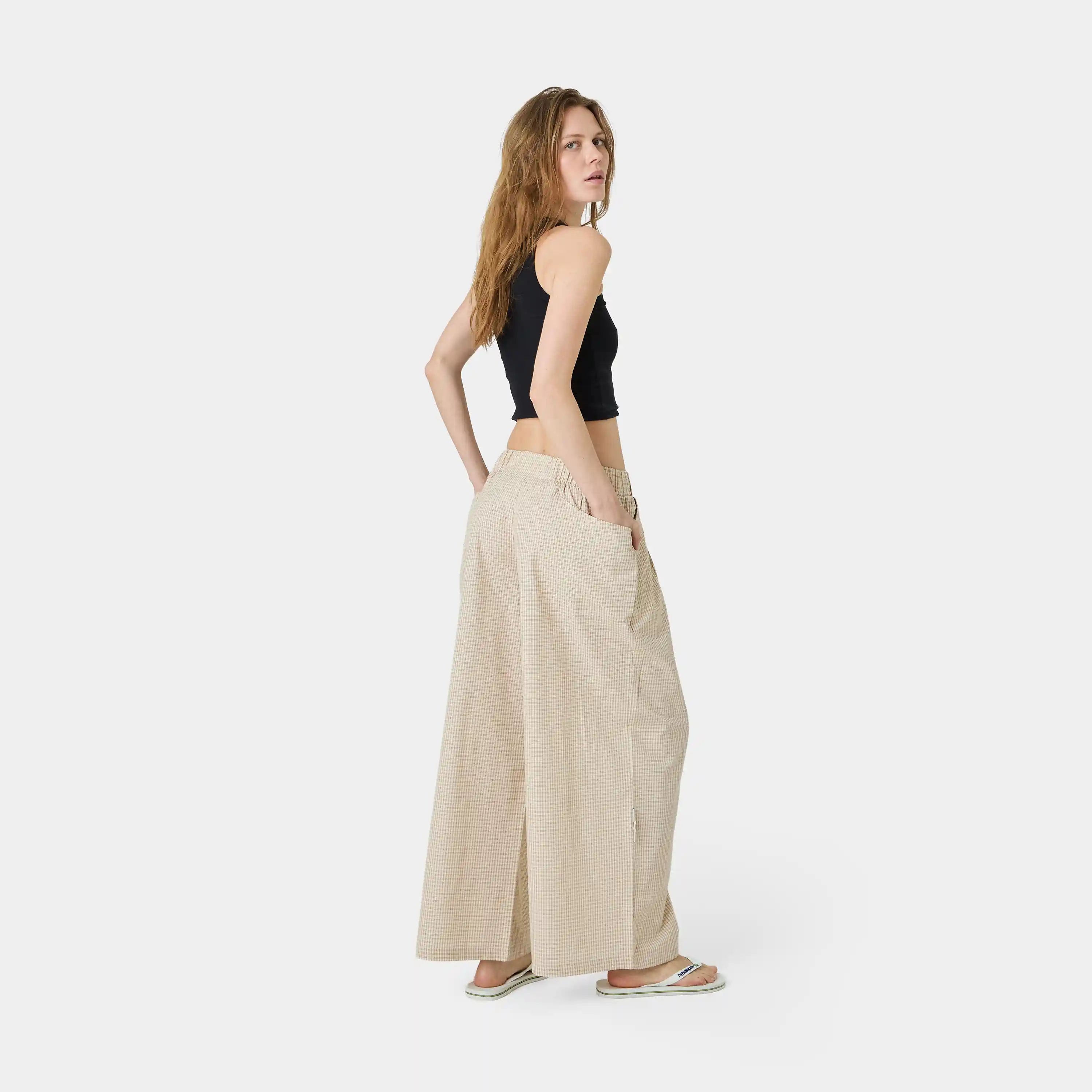 AGL Cream Wide Pants Pants Eme Studios