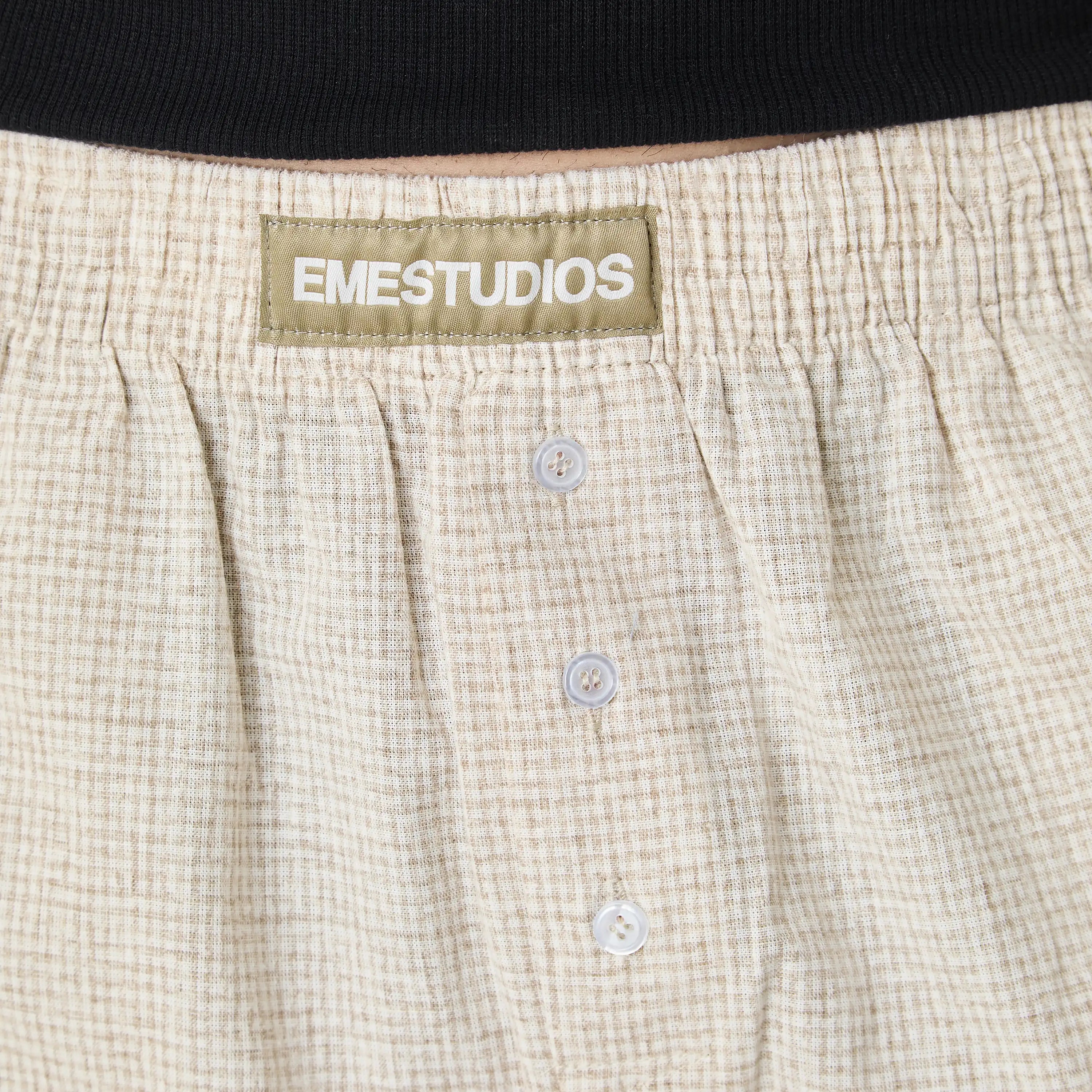 Llaut Jammies LS Off Sand Vichy Shorts eme