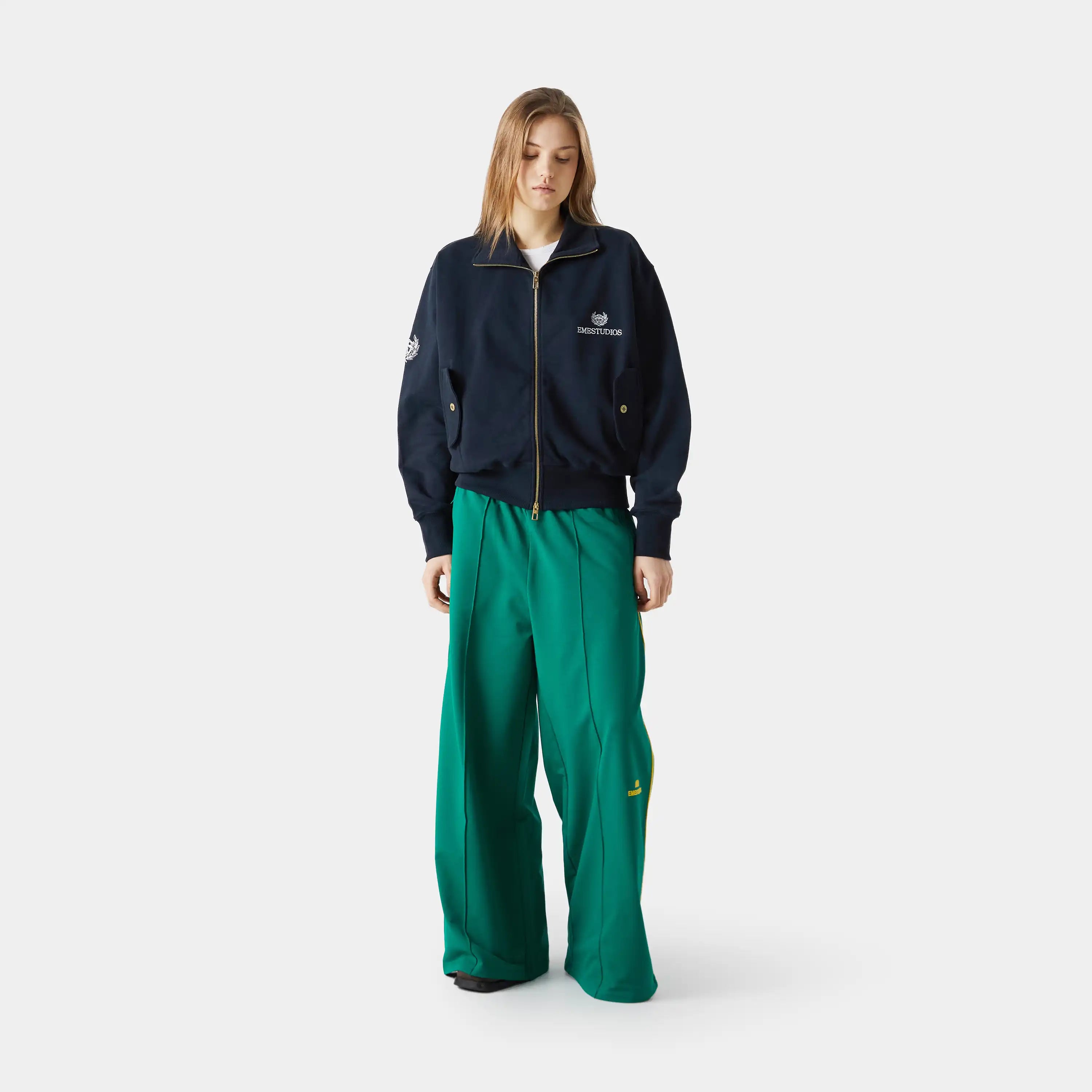 Serv Navy Full Zip Crewneck eme