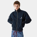 Serv Navy Full Zip Crewneck eme