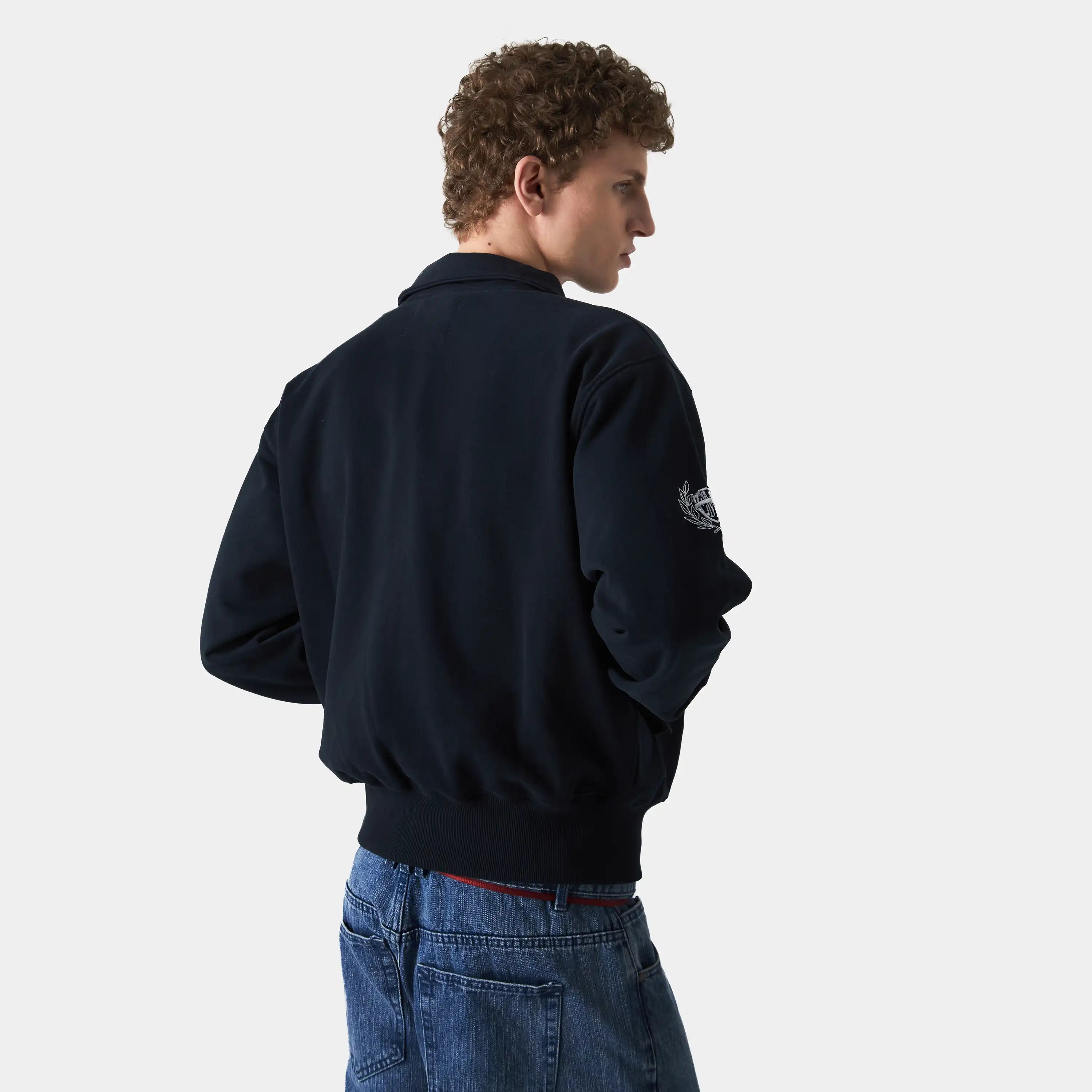 Serv Navy Full Zip Crewneck eme