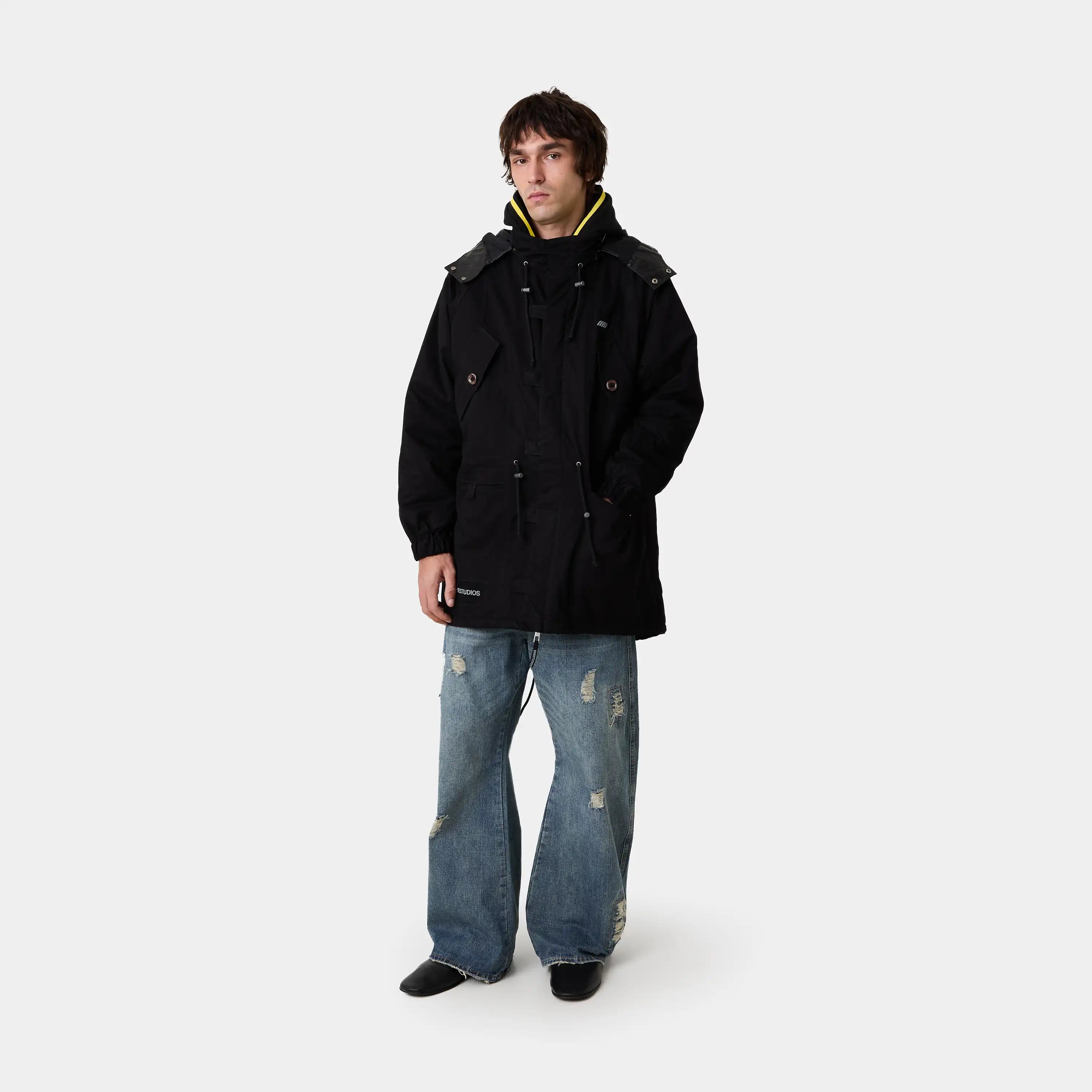 Bond Black Parka Outerwear Eme Studios