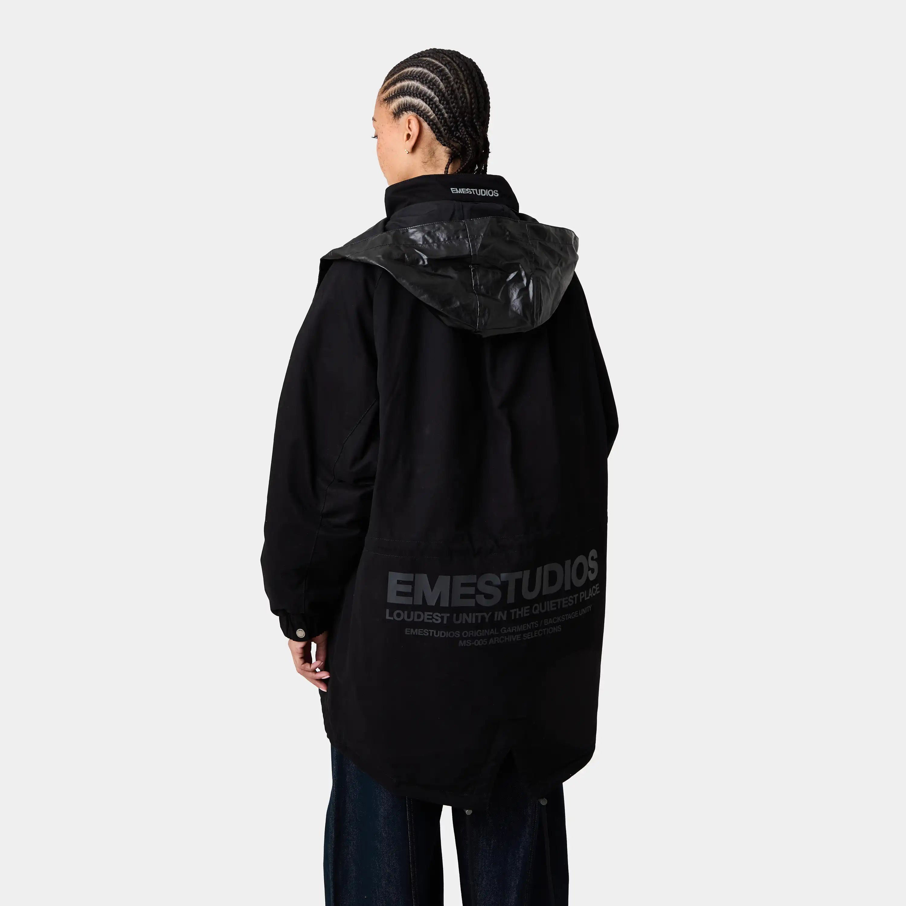 Bond Black Parka Outerwear Eme Studios