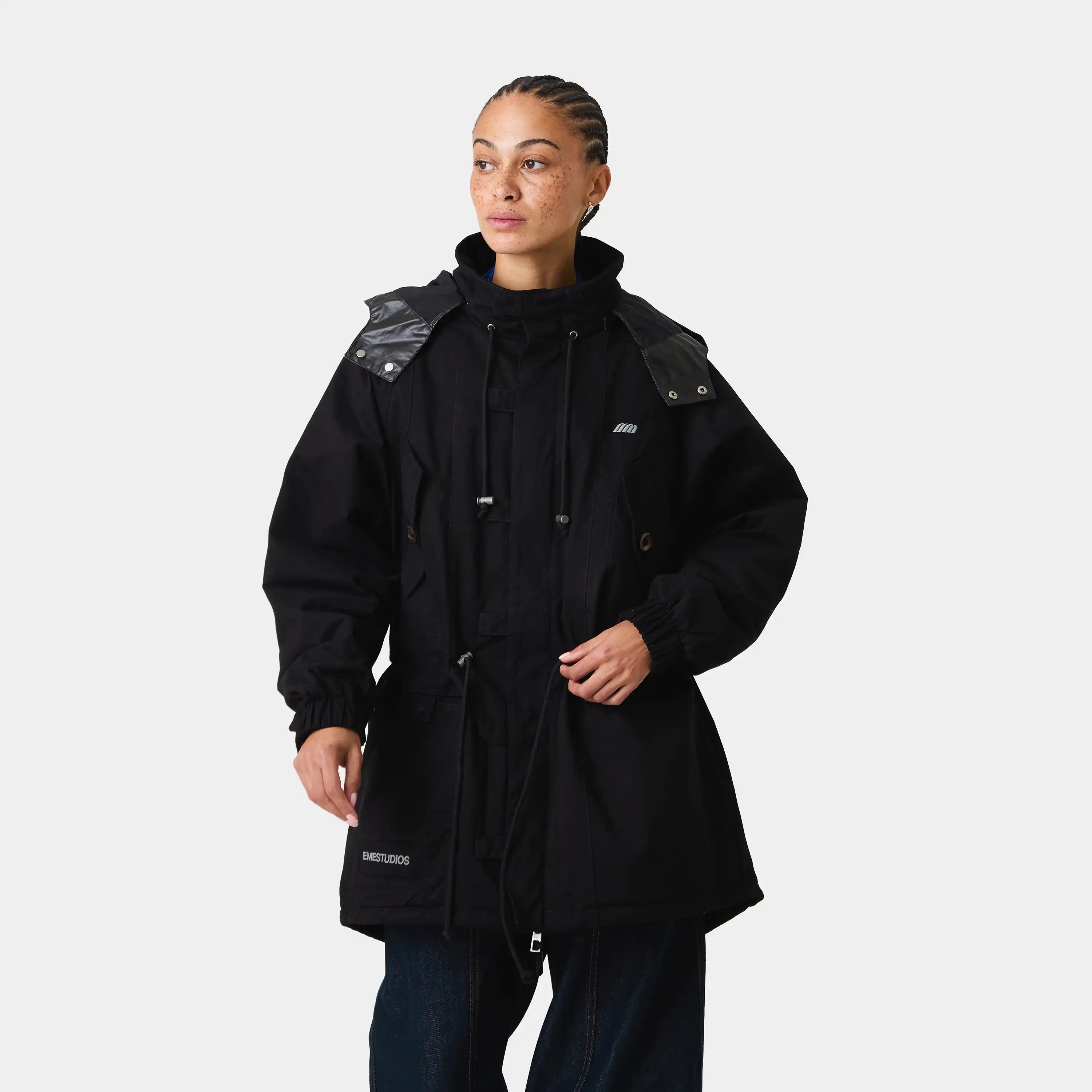 Bond Black Parka Outerwear Eme Studios